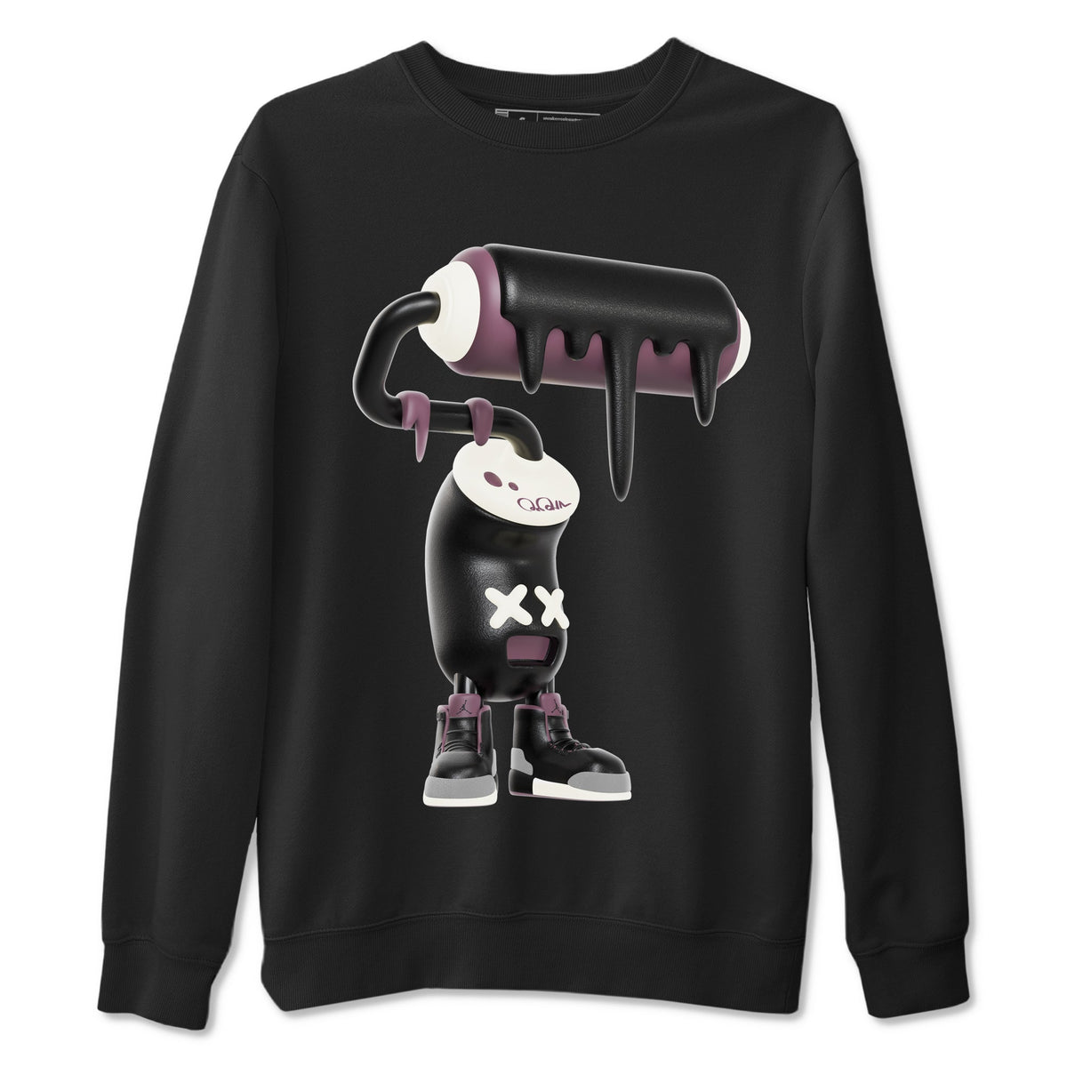 3s A Ma Maniere x Black shirts to match jordans 3D Paint Roller sneaker match tees A Ma Maniere x Air Jordan 3 “While You Were Sleeping”Sneaker Release Tees unisex cotton Black 2 crew neck shirts