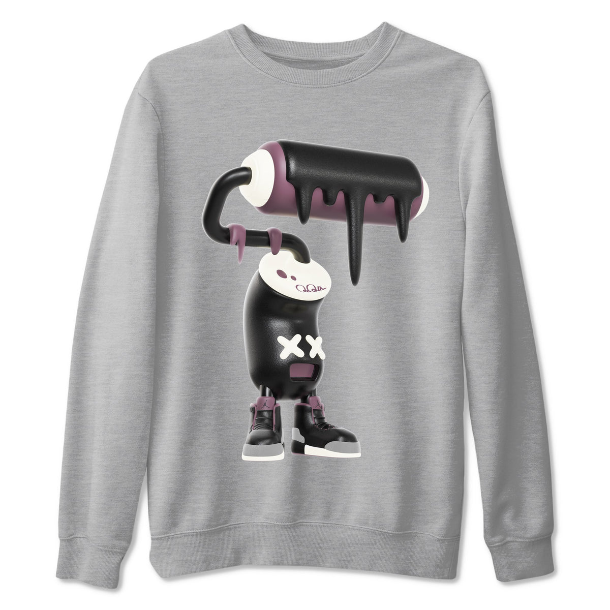 3s A Ma Maniere x Black shirts to match jordans 3D Paint Roller sneaker match tees A Ma Maniere x Air Jordan 3 “While You Were Sleeping”Sneaker Release Tees unisex cotton Heather Grey 2 crew neck shirts