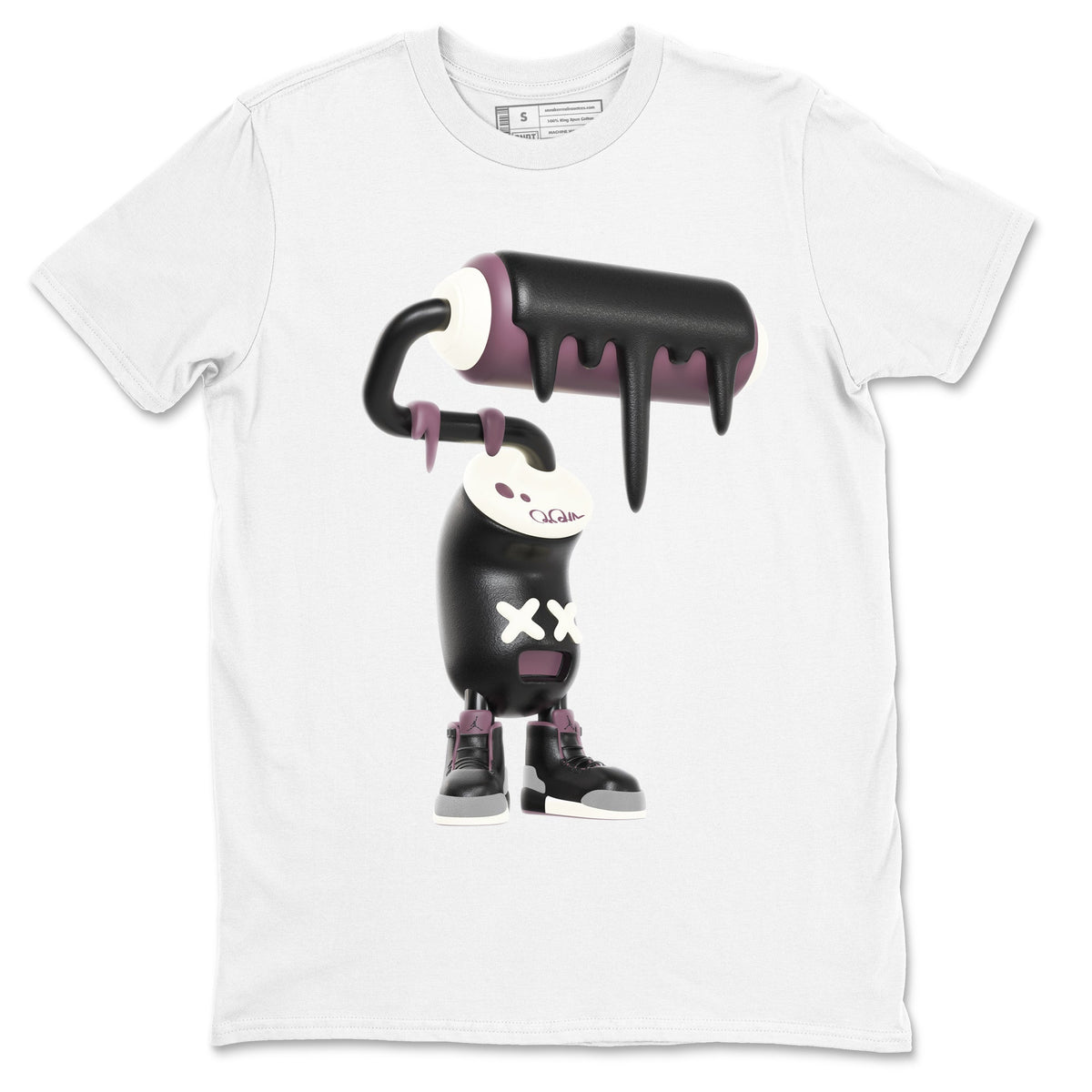 3s A Ma Maniere x Black shirts to match jordans 3D Paint Roller sneaker match tees A Ma Maniere x Air Jordan 3 “While You Were Sleeping”Sneaker Release Tees unisex cotton White 2 crew neck shirts