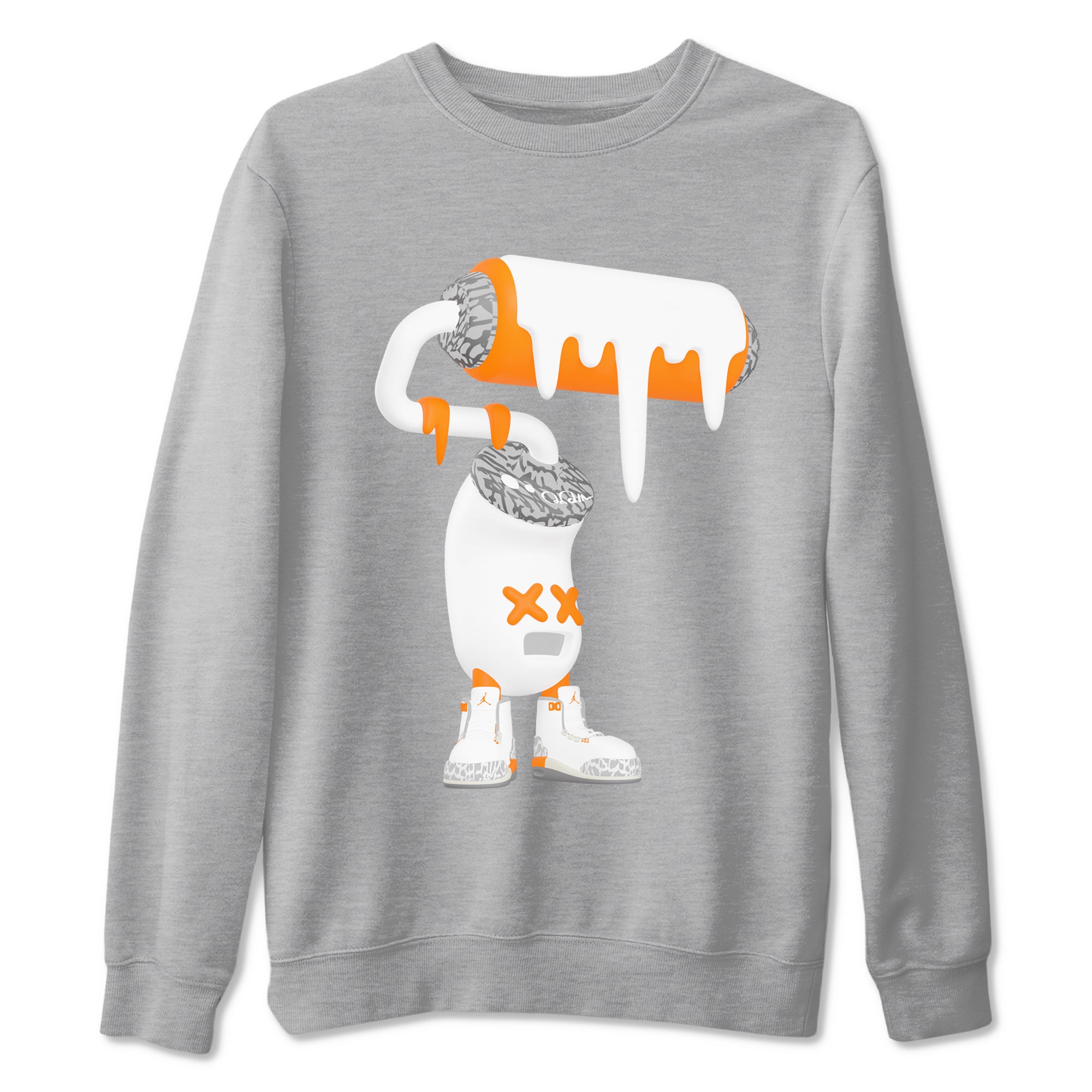 3s Georgia Peach shirt to match jordans 3D Paint Roller sneaker tees Air Jordan 3 Georgia Peach Drip Gear Zone unisex cotton Heather Grey 2 crew neck shirt