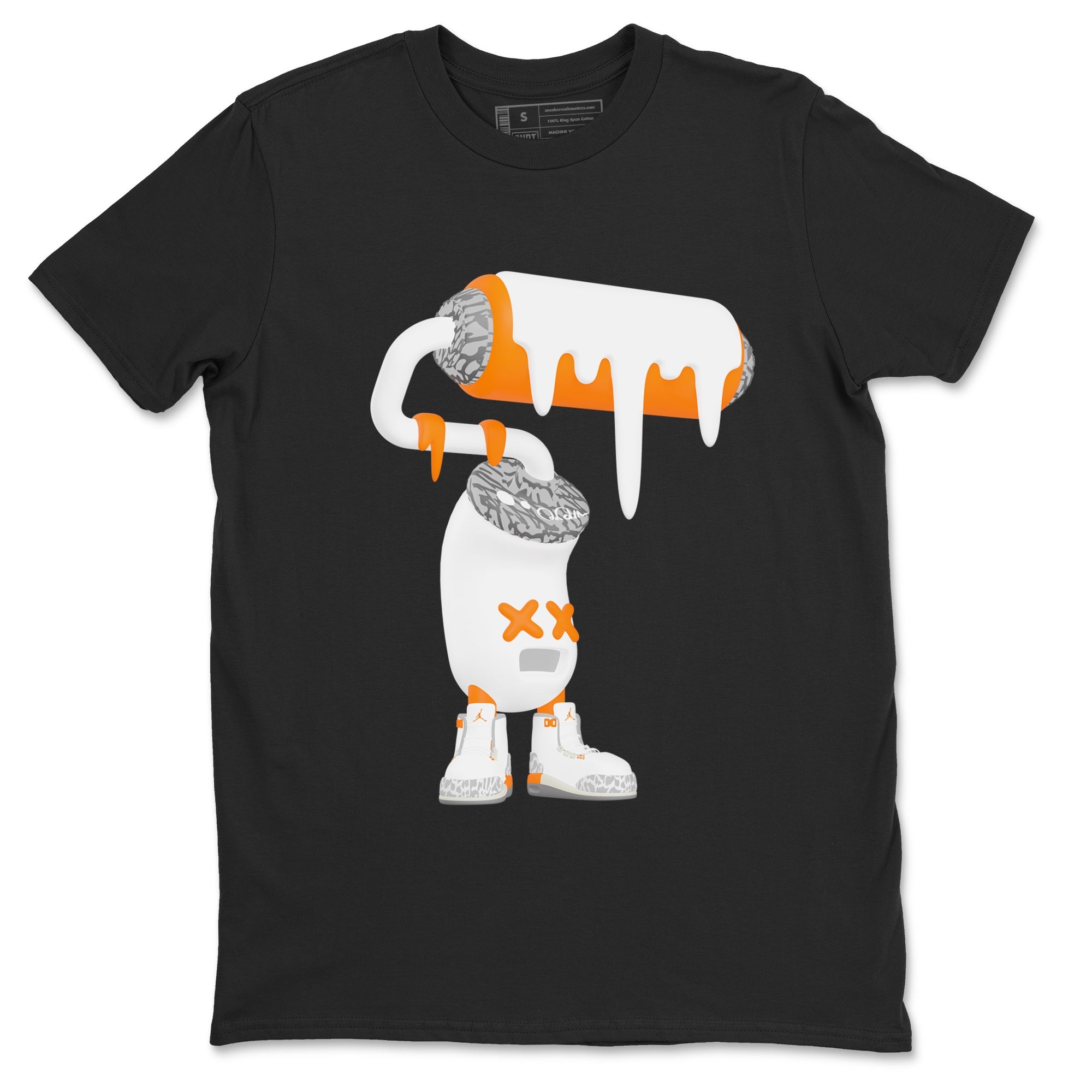 3s Georgia Peach shirt to match jordans 3D Paint Roller sneaker tees Air Jordan 3 Georgia Peach Drip Gear Zone unisex cotton Black 2 crew neck shirt