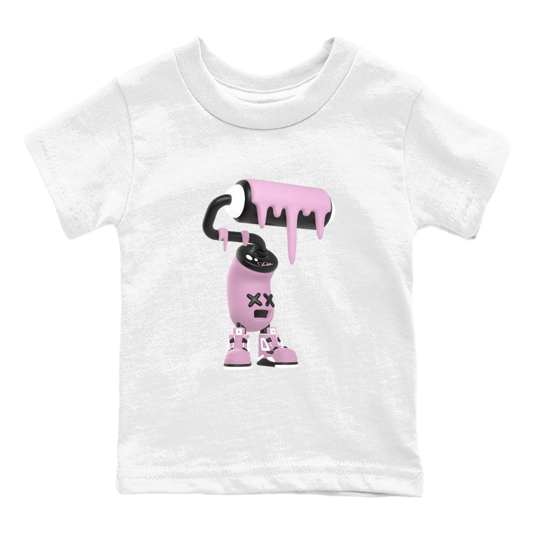 4s Retro Orchid shirts to match jordans 3D Paint Roller sneaker match tees Air Jordan 4 WMNS Orchid match shoes to clothes Drip Gear Zone Youth Baby White 2 tee