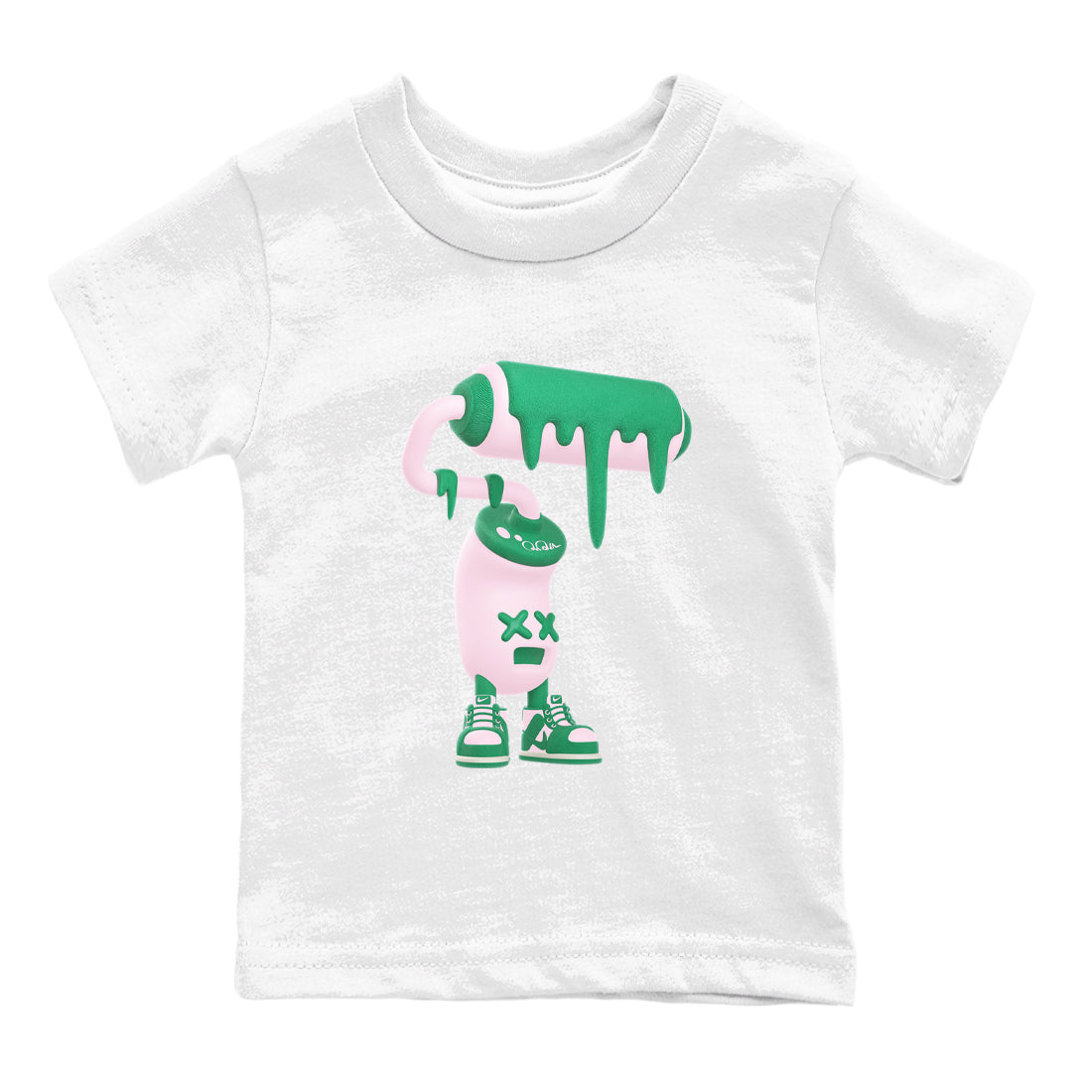 Dunk Low Medium Soft Pink Malachite shirt to match jordans 3D Paint Roller sneaker tees Dunk Retro SE Medium Soft Pink Malachite Drip Gear Zone baby toddler White 2 cotton Shirt