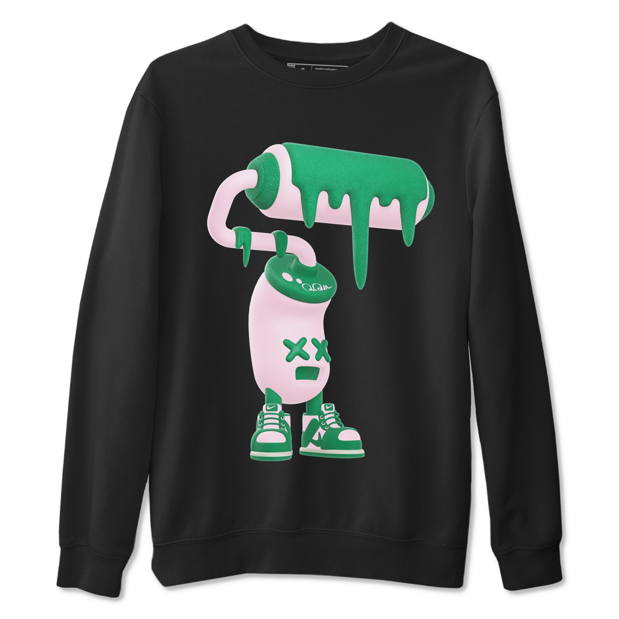 Dunk Low Medium Soft Pink Malachite shirt to match jordans 3D Paint Roller sneaker tees Dunk Retro SE Medium Soft Pink Malachite Drip Gear Zone unisex cotton Black 2 crew neck shirt