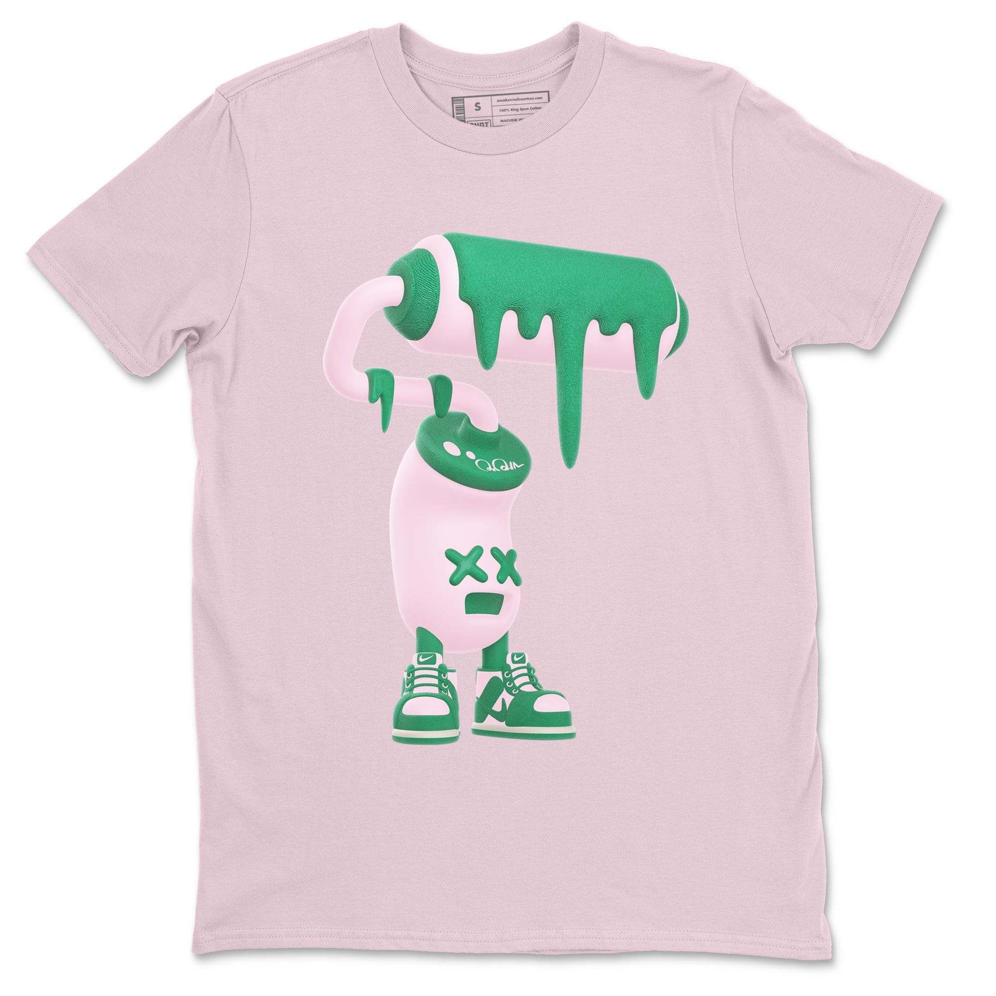 Dunk Low Medium Soft Pink Malachite shirt to match jordans 3D Paint Roller sneaker tees Dunk Retro SE Medium Soft Pink Malachite Drip Gear Zone unisex cotton Pink 2 crew neck shirt