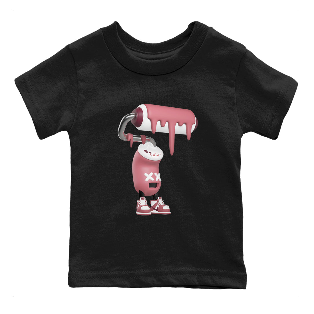 Dunk Valentines Day 2024 shirt to match jordans 3D Paint Roller sneaker tees Dunk Happy Valentines Day 2024 Drip Gear Zone Baby Toddler Black 2 T-Shirt