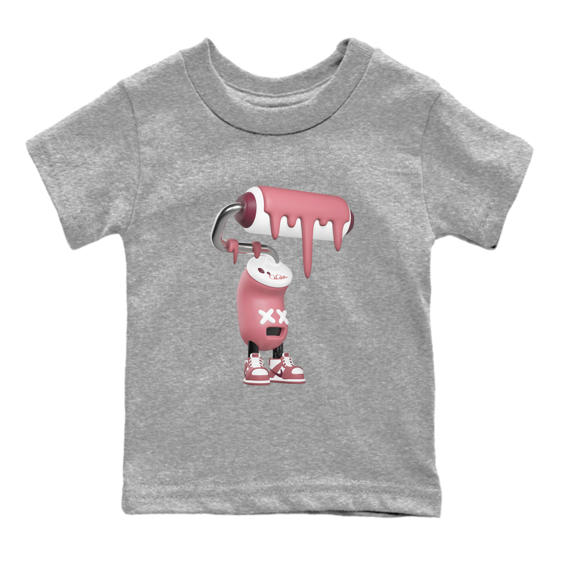 Dunk Valentines Day 2024 shirt to match jordans 3D Paint Roller sneaker tees Dunk Happy Valentines Day 2024 Drip Gear Zone Baby Toddler Heather Grey 2 T-Shirt