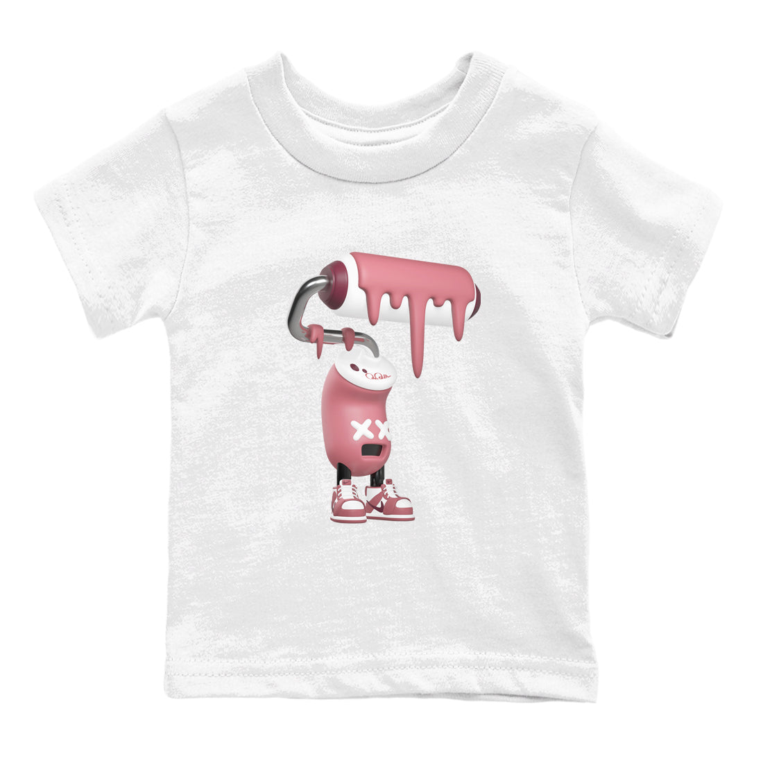 Dunk Valentines Day 2024 shirt to match jordans 3D Paint Roller sneaker tees Dunk Happy Valentines Day 2024 Drip Gear Zone Baby Toddler White 2 T-Shirt