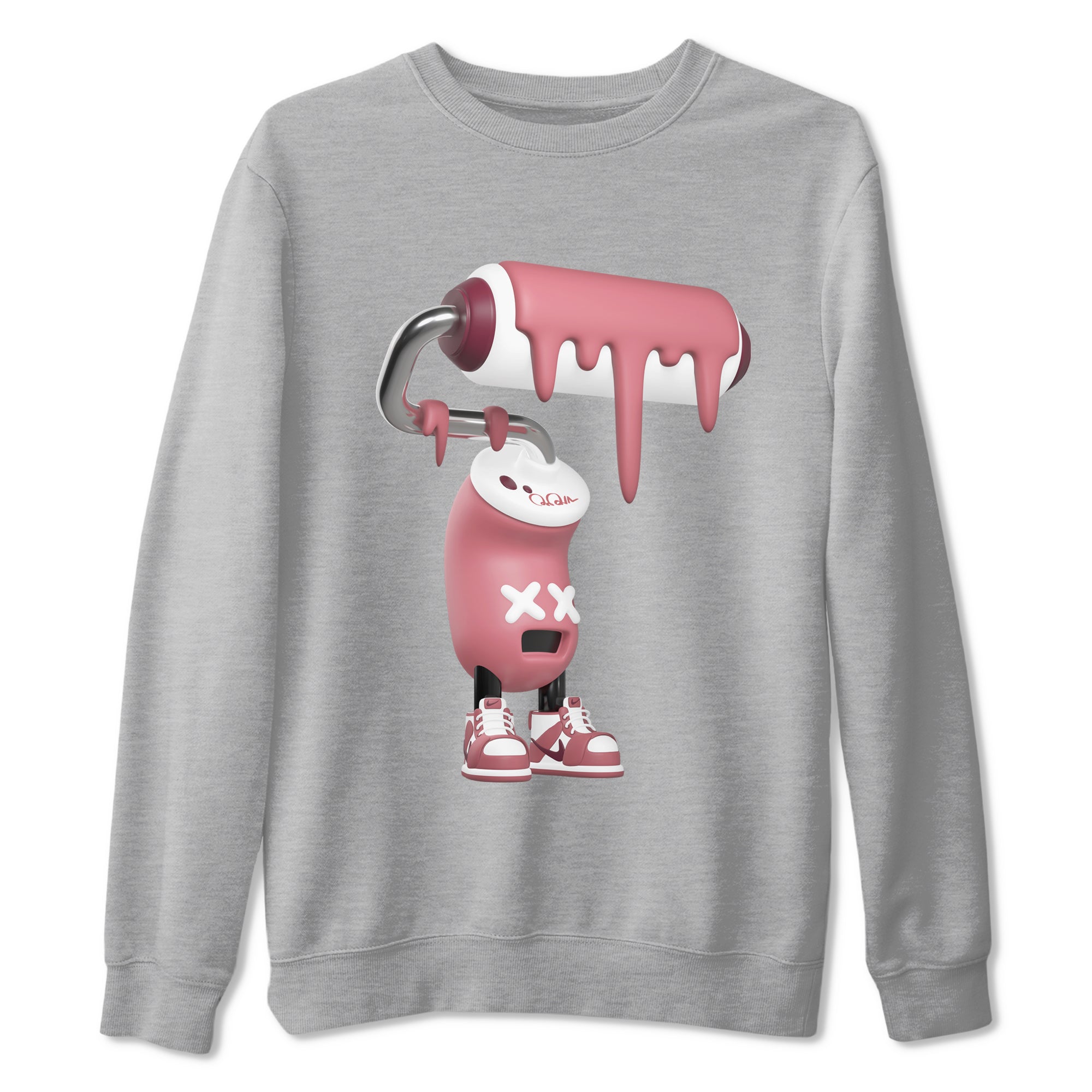 Dunk Valentines Day 2024 shirt to match jordans 3D Paint Roller sneaker tees Dunk Happy Valentines Day 2024 Drip Gear Zone Unisex Heather Grey 2 T-Shirt