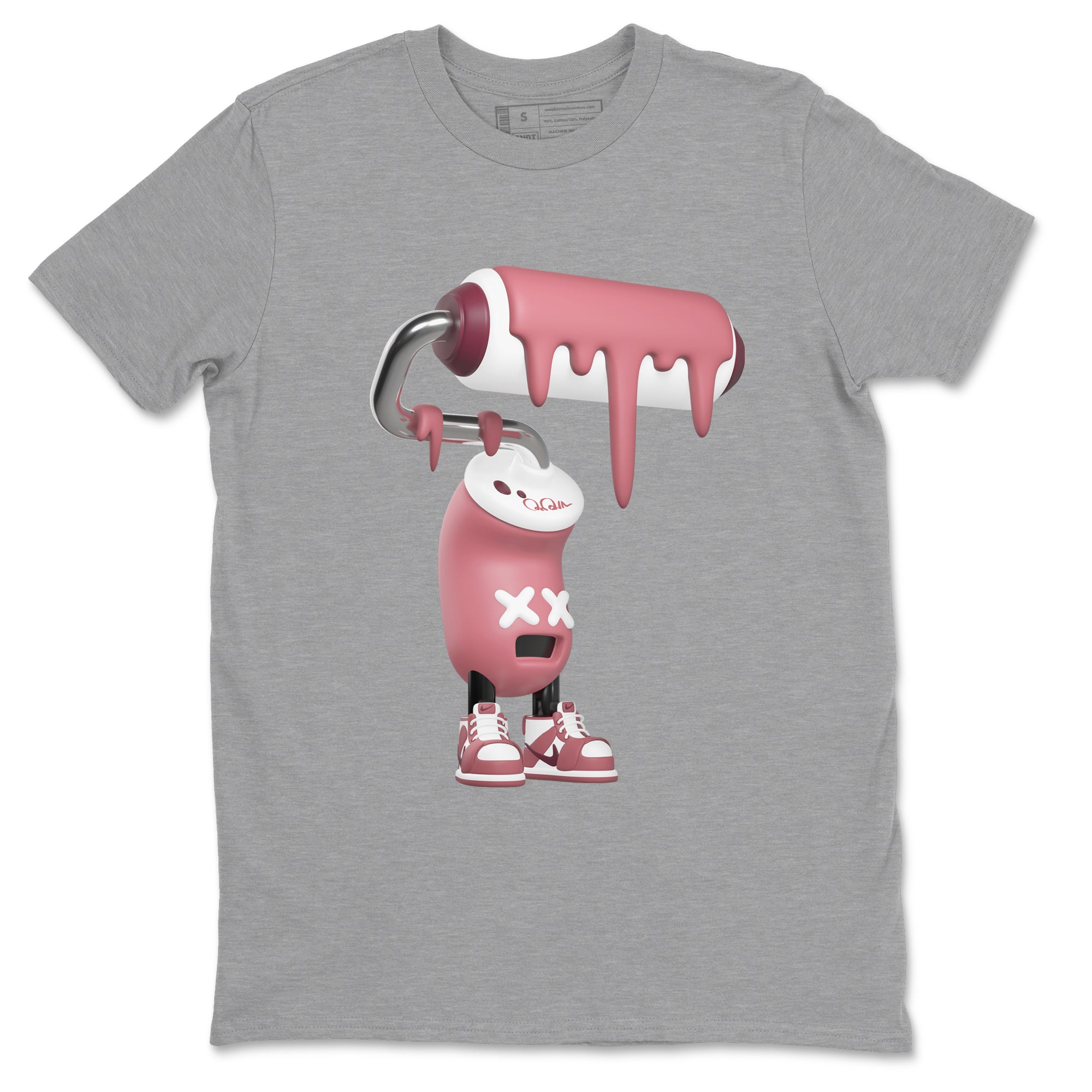 Dunk Valentines Day 2024 shirt to match jordans 3D Paint Roller sneaker tees Dunk Happy Valentines Day 2024 Drip Gear Zone Unisex Heather Grey 2 T-Shirt