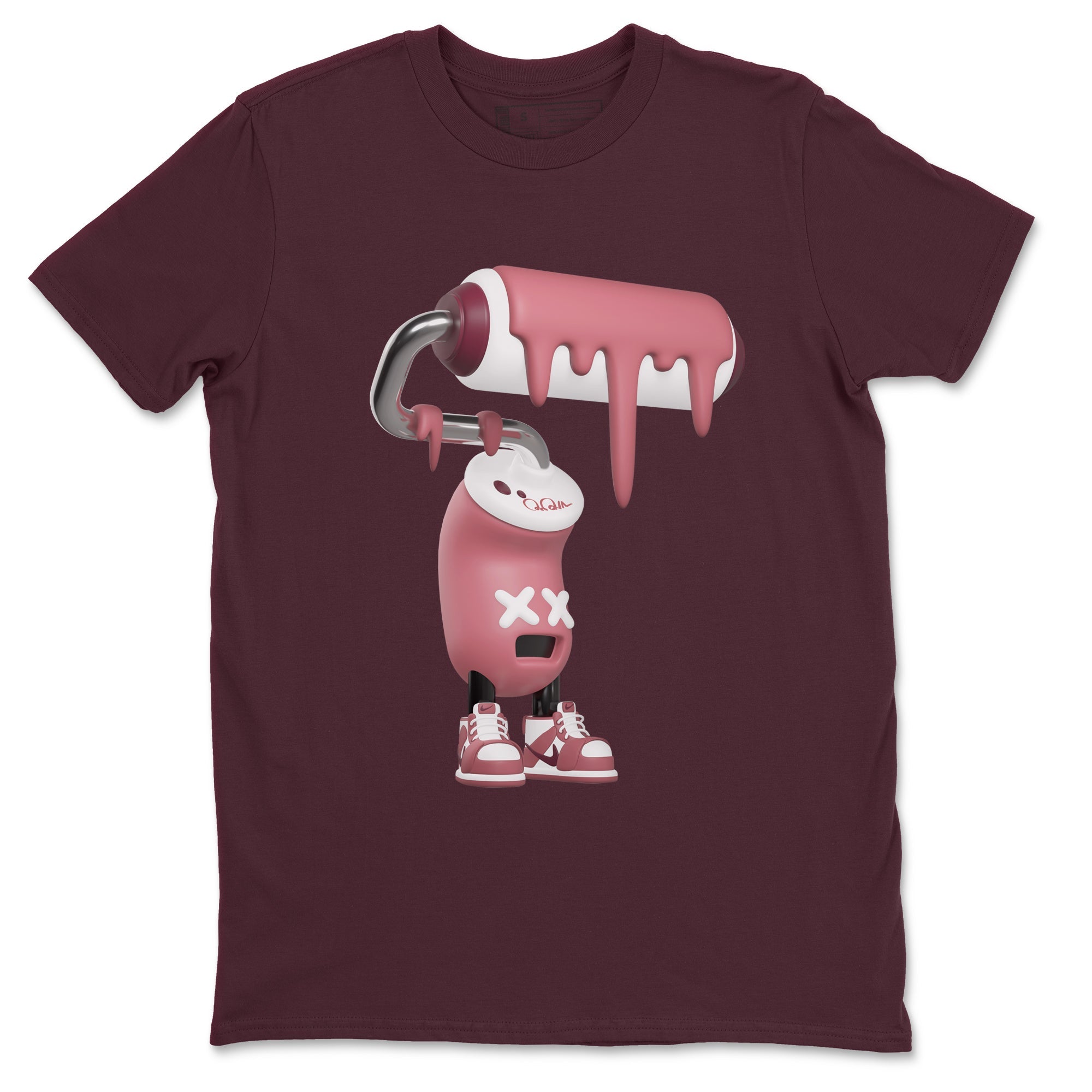 Dunk Valentines Day 2024 shirt to match jordans 3D Paint Roller sneaker tees Dunk Happy Valentines Day 2024 Drip Gear Zone Unisex Maroon 2 T-Shirt