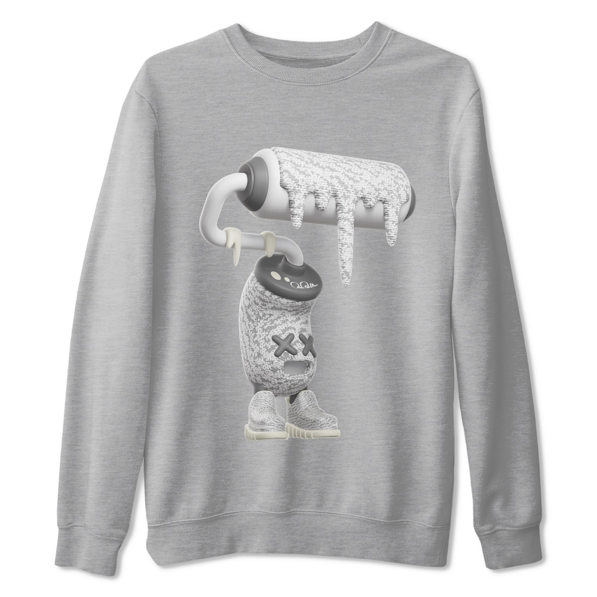 Yeezy 350 Static shirt to match jordans 3D Paint Roller sneaker tees Adidas Yeezy 350 Static Drip Gear Zone Unisex Heather Grey 2 T-Shirt