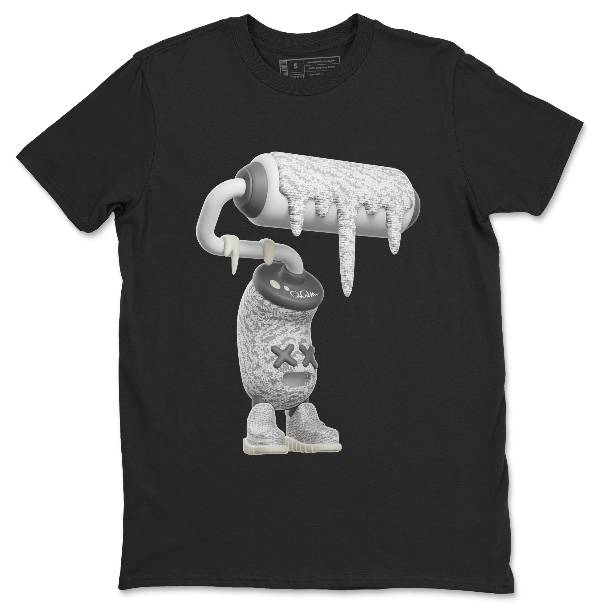 Yeezy 350 Static shirt to match jordans 3D Paint Roller sneaker tees Adidas Yeezy 350 Static Drip Gear Zone Unisex Black 2 T-Shirt