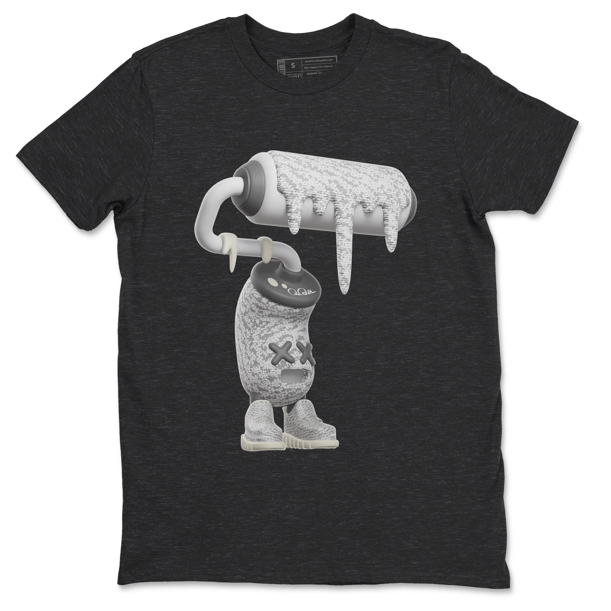Yeezy 350 Static shirt to match jordans 3D Paint Roller sneaker tees Adidas Yeezy 350 Static Drip Gear Zone Unisex Charcoal Heather 2 T-Shirt