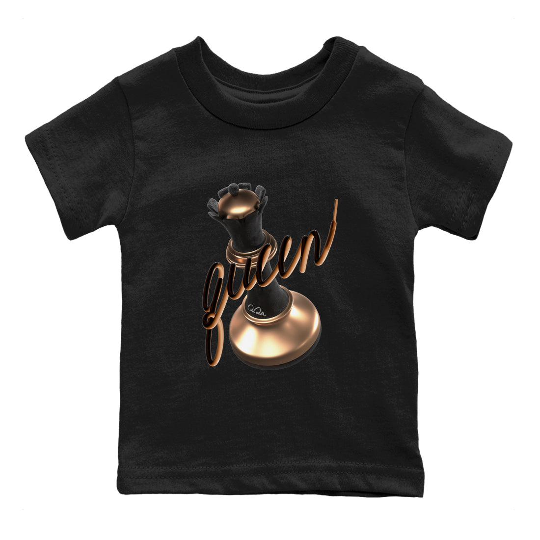 Foams One Metallic Copper shirts to match jordans 3D Queen sneaker match tees Air Foamposite One Metallic Copper match shoes to clothes Drip Gear Zone Youth Baby Black 2 tee