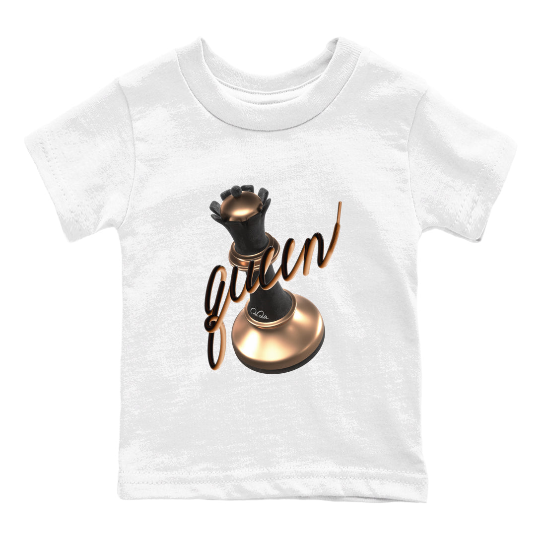 Foams One Metallic Copper shirts to match jordans 3D Queen sneaker match tees Air Foamposite One Metallic Copper match shoes to clothes Drip Gear Zone Youth Baby White 2 tee