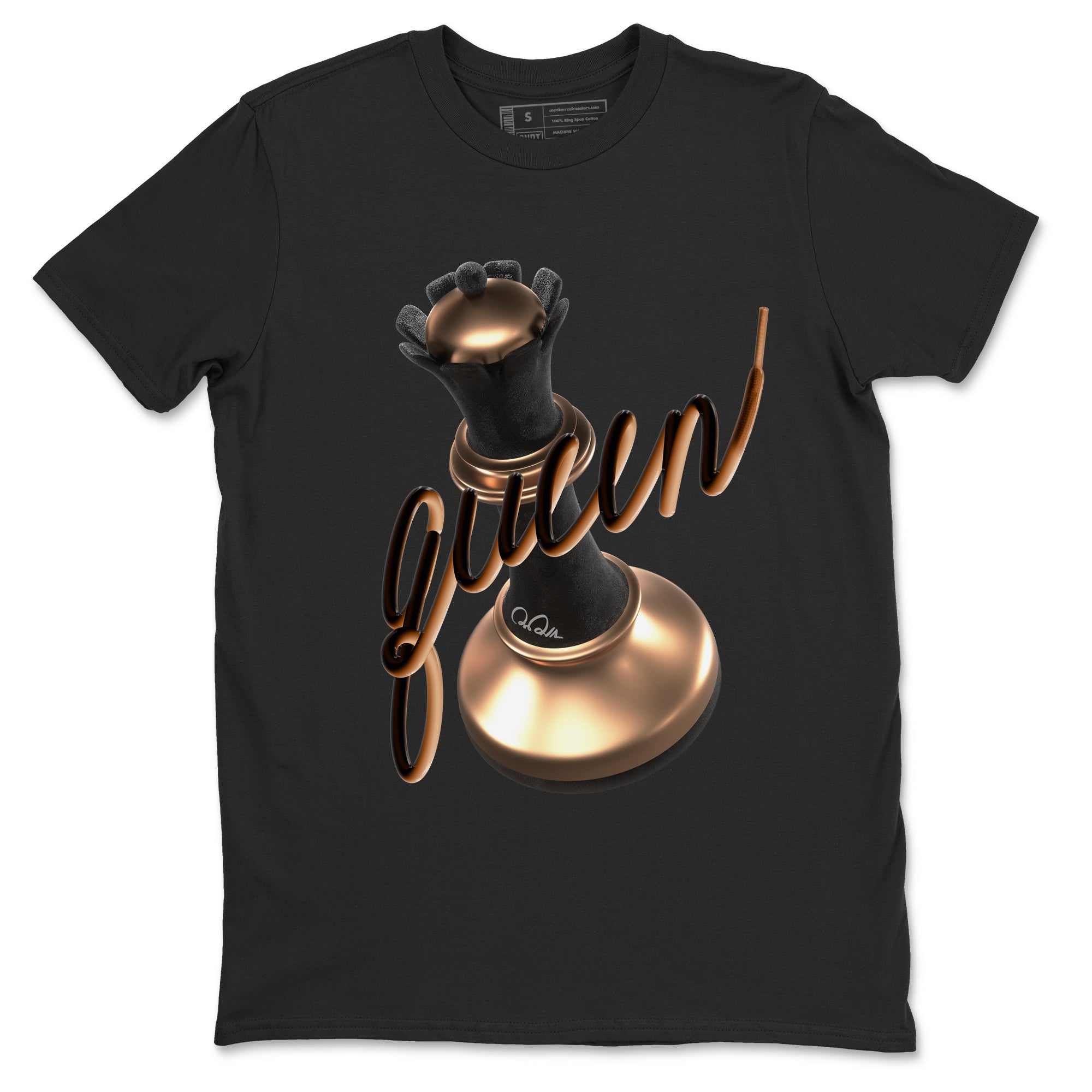 Foams One Metallic Copper shirts to match jordans 3D Queen sneaker match tees Air Foamposite One Metallic Copper match shoes to clothes Drip Gear Zone unisex cotton Black 2 shirts