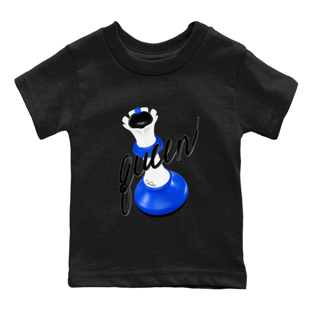 AJ1 Game Royal shirt to match jordans 3D Queen sneaker tees Air Jordan 1 Game Royal Drip Gear Zone baby toddler Black 2 cotton Shirt