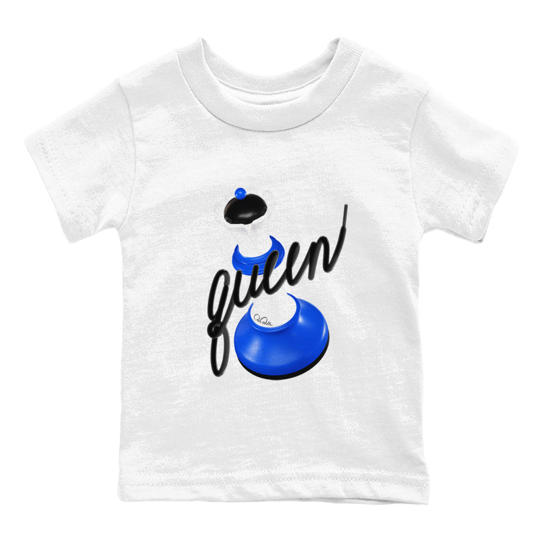 AJ1 Game Royal shirt to match jordans 3D Queen sneaker tees Air Jordan 1 Game Royal Drip Gear Zone baby toddler White 2 cotton Shirt