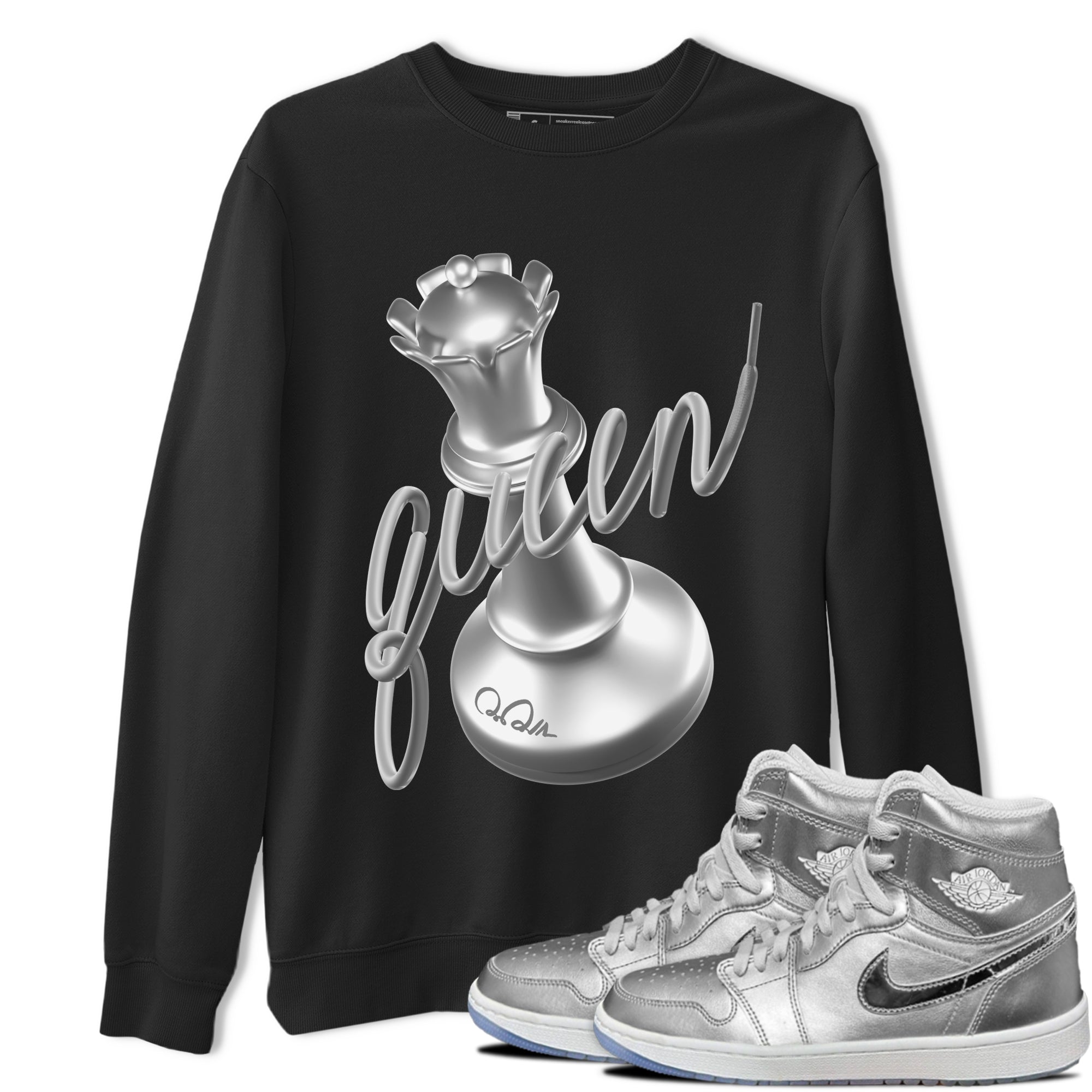 Air Jordan 1 Gift Giving shirt to match jordans 3D Queen sneaker tees  Metal tees AJ1 Gift Giving Drip Gear Zone Unisex Black 1 T-Shirt