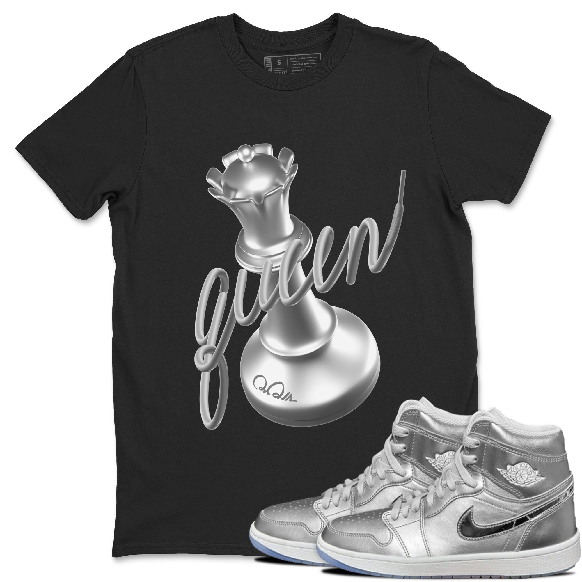 Air Jordan 1 Gift Giving shirt to match jordans 3D Queen sneaker tees  Metal tees AJ1 Gift Giving Drip Gear Zone Unisex Black 1 T-Shirt