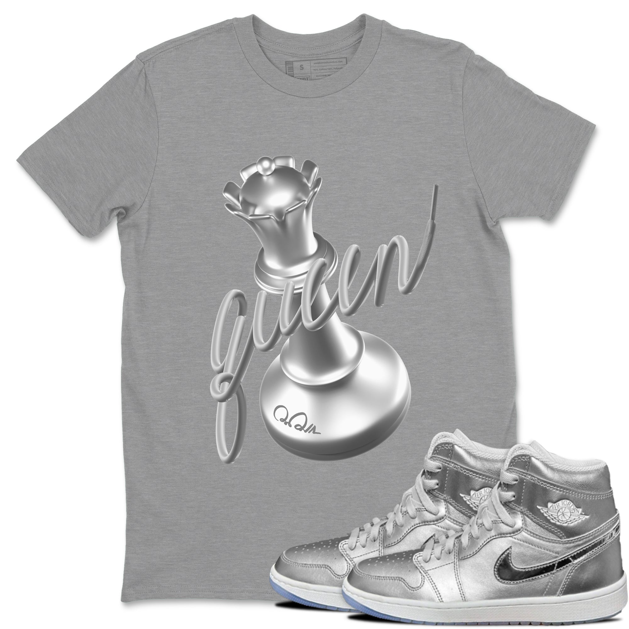 Air Jordan 1 Gift Giving shirt to match jordans 3D Queen sneaker tees  Metal tees AJ1 Gift Giving Drip Gear Zone Unisex Heather Grey 1 T-Shirt