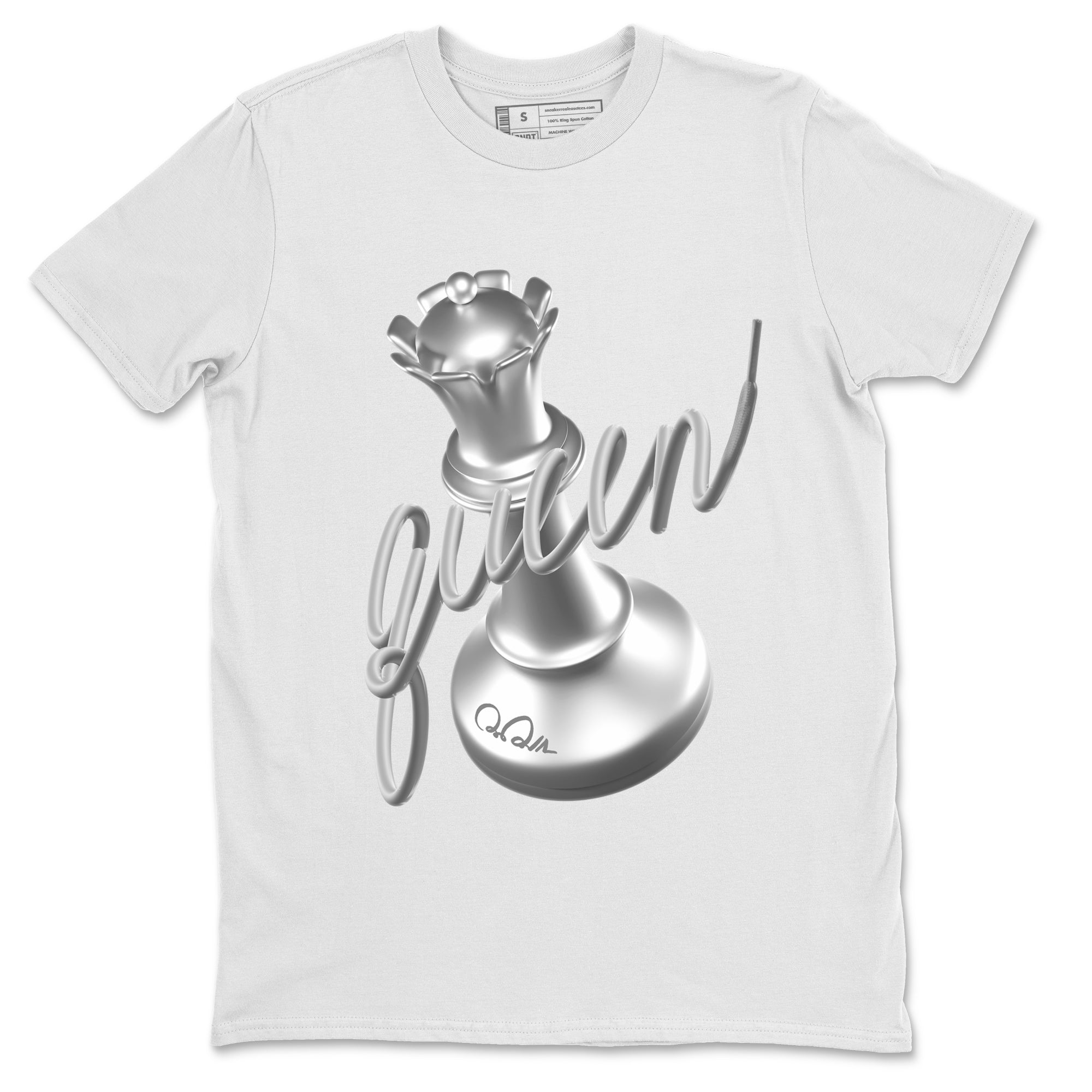 Air Jordan 1 Gift Giving shirt to match jordans 3D Queen sneaker tees  Metal tees AJ1 Gift Giving Drip Gear Zone Unisex White 2 T-Shirt