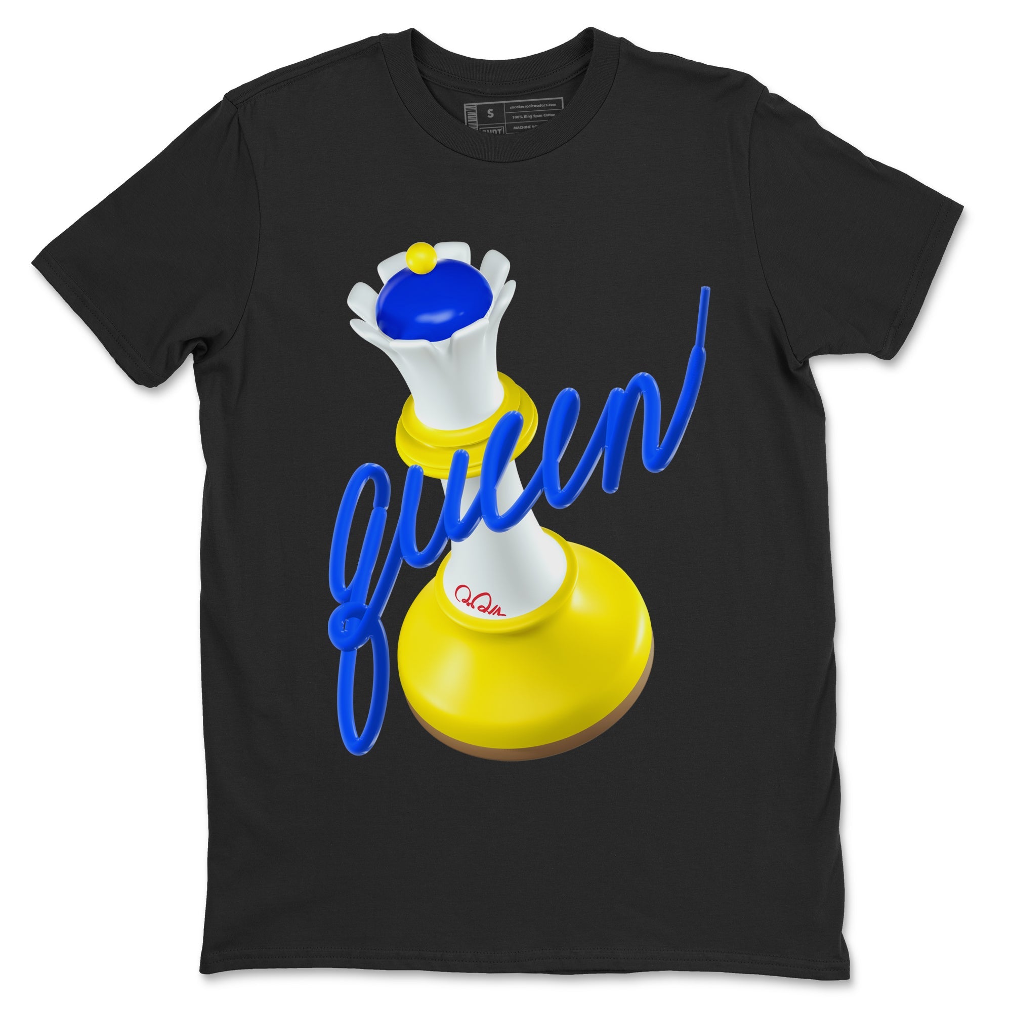 1s Travis Scott Canary shirt to match jordans 3D Queen sneaker tees Air Jordan 1 Travis Scott Canary Drip Gear Zone unisex cotton Black 2 crew neck shirt