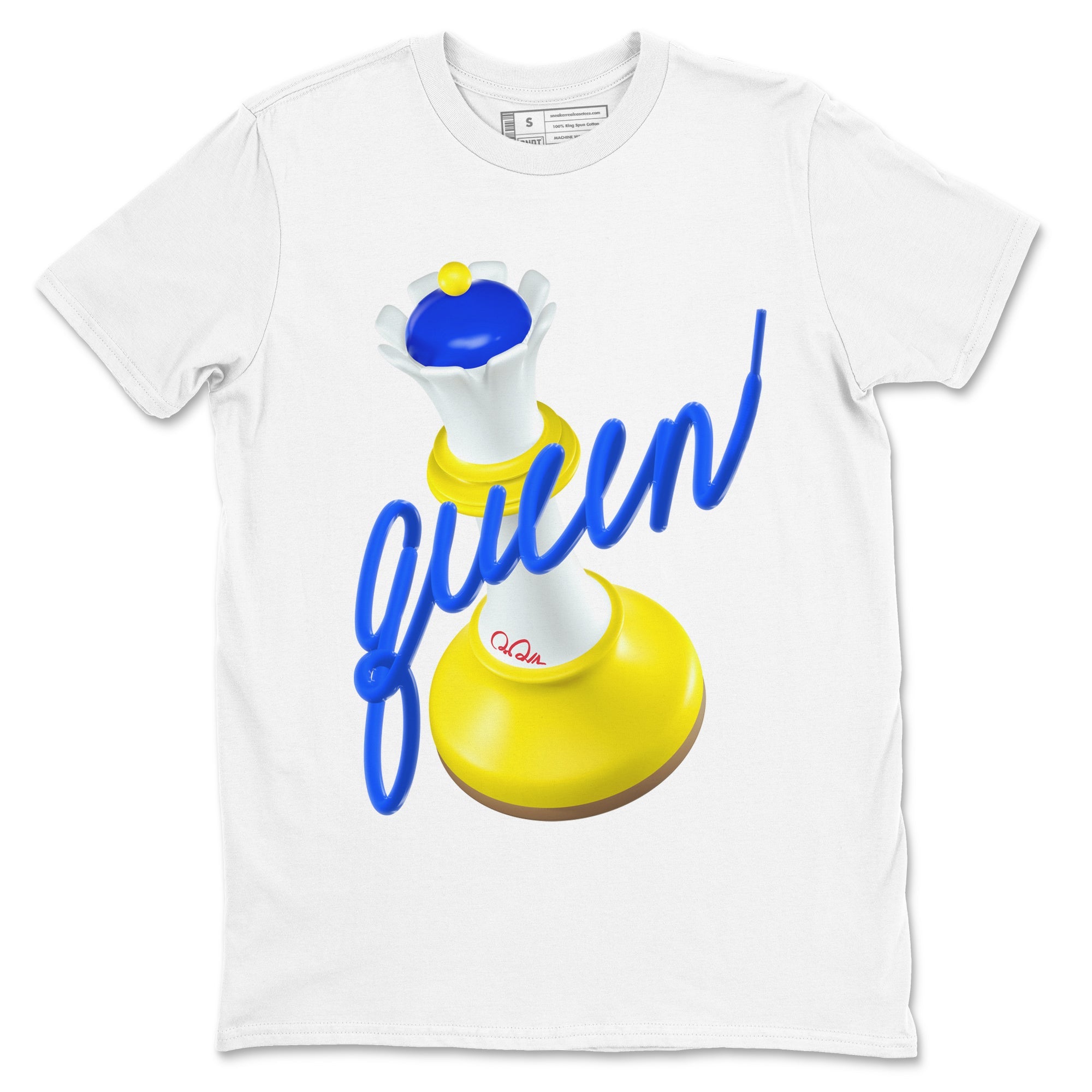 1s Travis Scott Canary shirt to match jordans 3D Queen sneaker tees Air Jordan 1 Travis Scott Canary Drip Gear Zone unisex cotton White 2 crew neck shirt