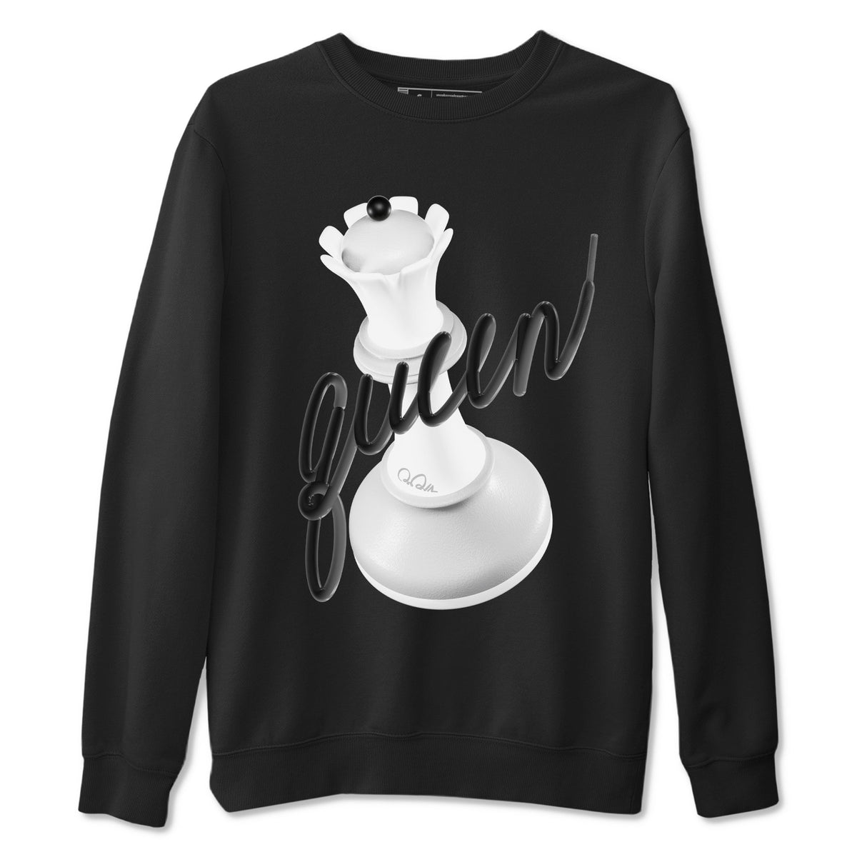 1s Wolf Grey shirts to match jordans 3D Queen sneaker match tees Air Jordan 1 Wolf Grey Drip Gear Zone streetwear brand Black 2 unisex cotton tee