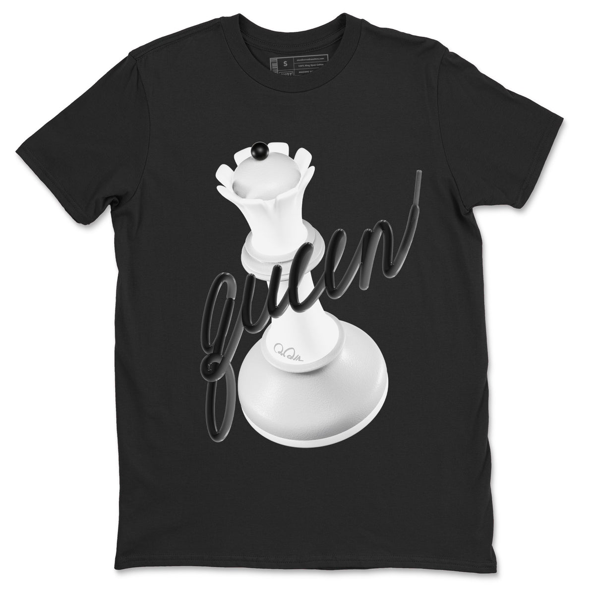 1s Wolf Grey shirts to match jordans 3D Queen sneaker match tees Air Jordan 1 Wolf Grey Drip Gear Zone streetwear brand Black 2 unisex cotton tee