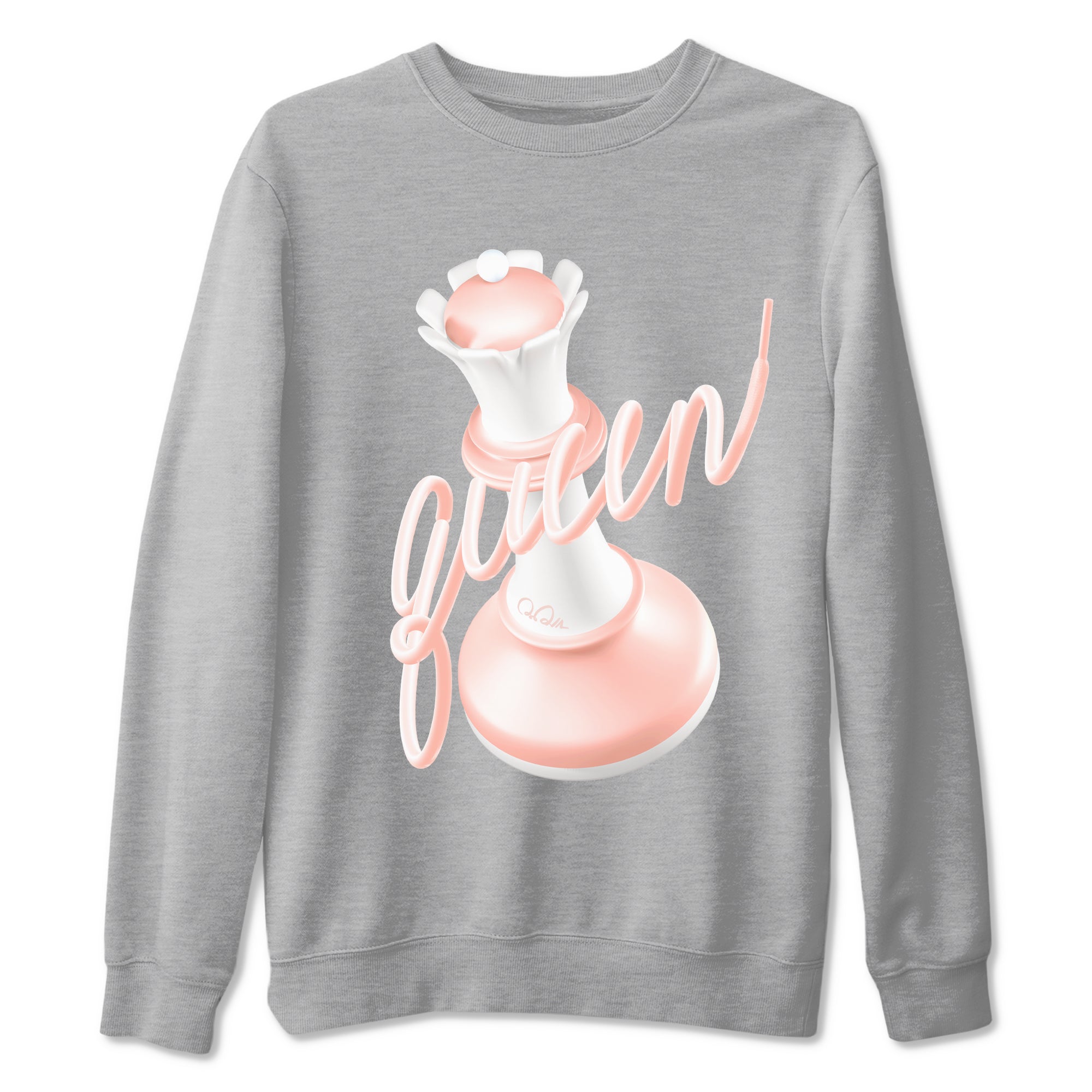 11s Legend Pink shirts to match jordans 3D Queen sneaker match tees Air Jordan 11 Legend Pink Drip Gear Zone streetwear brand Heather Grey 2 unisex cotton tee