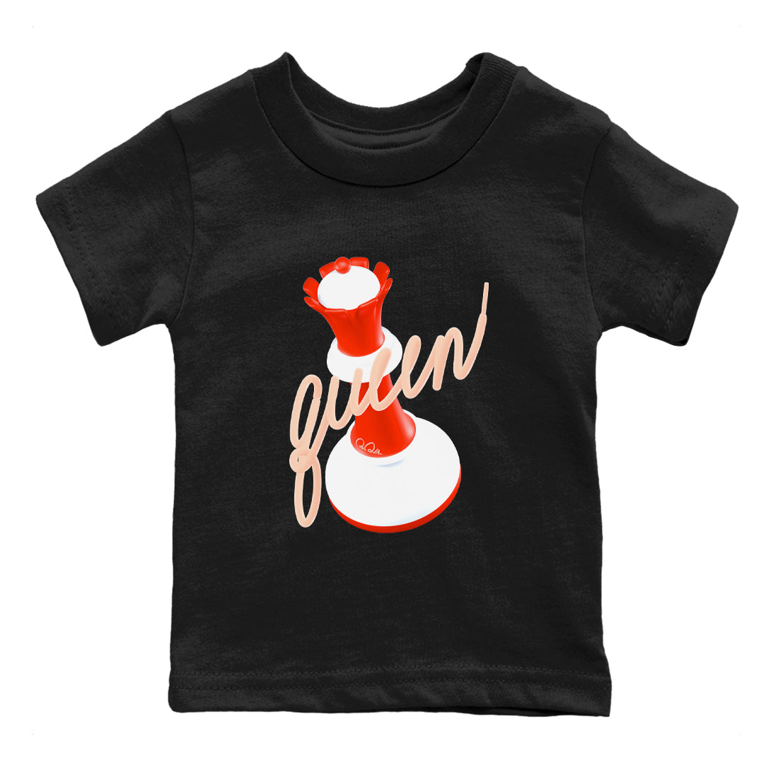 13s Dune Red shirts to match jordans 3D Queen sneaker match tees Air Jordan 13 Dune Red Drip Gear Zone streetwear brand Baby and Youth Black 2 cotton tee