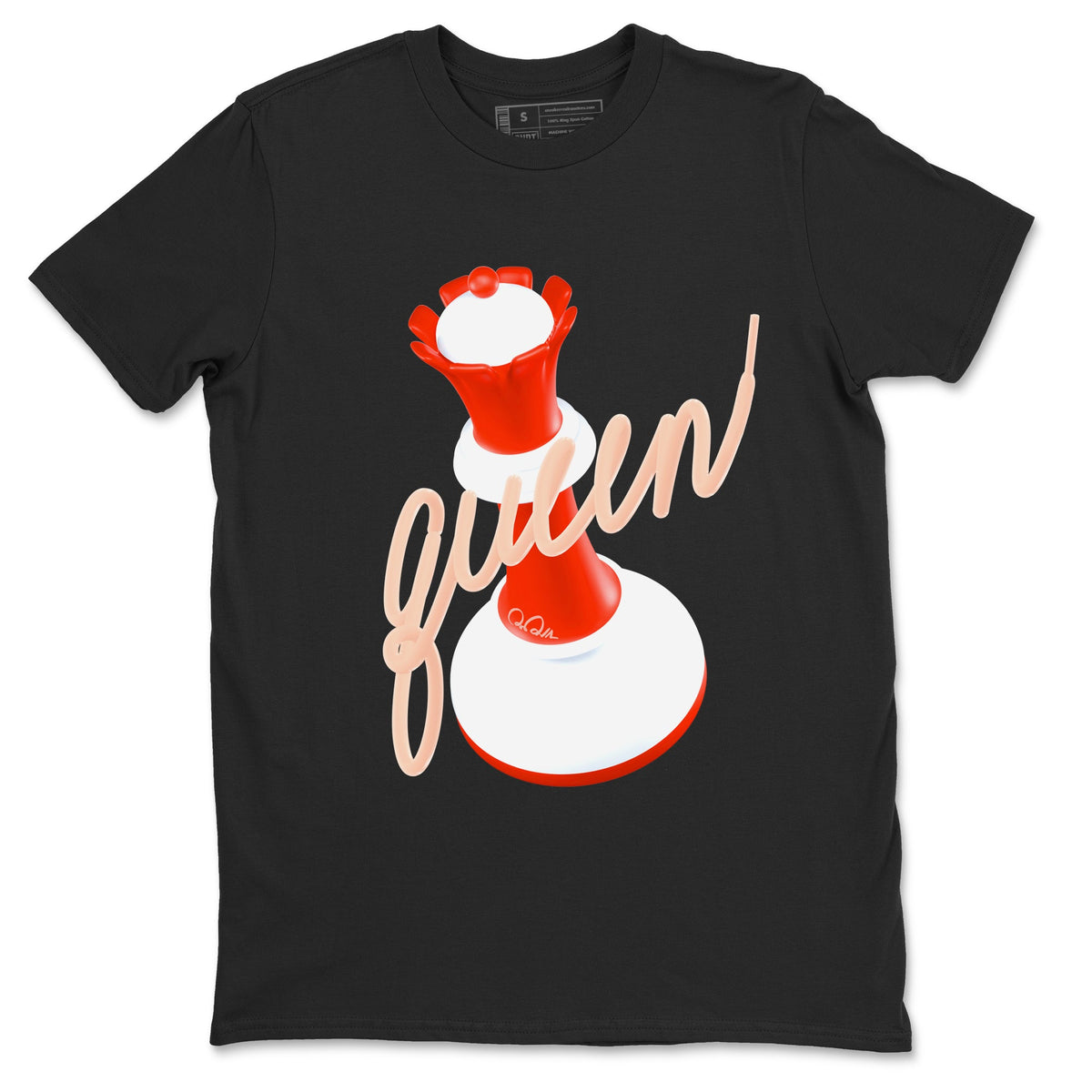 13s Dune Red shirts to match jordans 3D Queen sneaker match tees Air Jordan 13 Dune Red Drip Gear Zone streetwear brand Black 2 unisex cotton tee