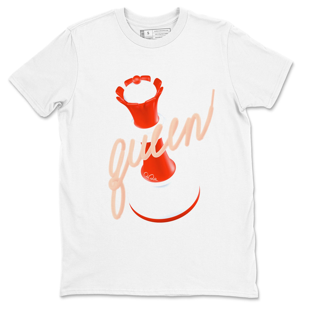 13s Dune Red shirts to match jordans 3D Queen sneaker match tees Air Jordan 13 Dune Red Drip Gear Zone streetwear brand White 2 unisex cotton tee