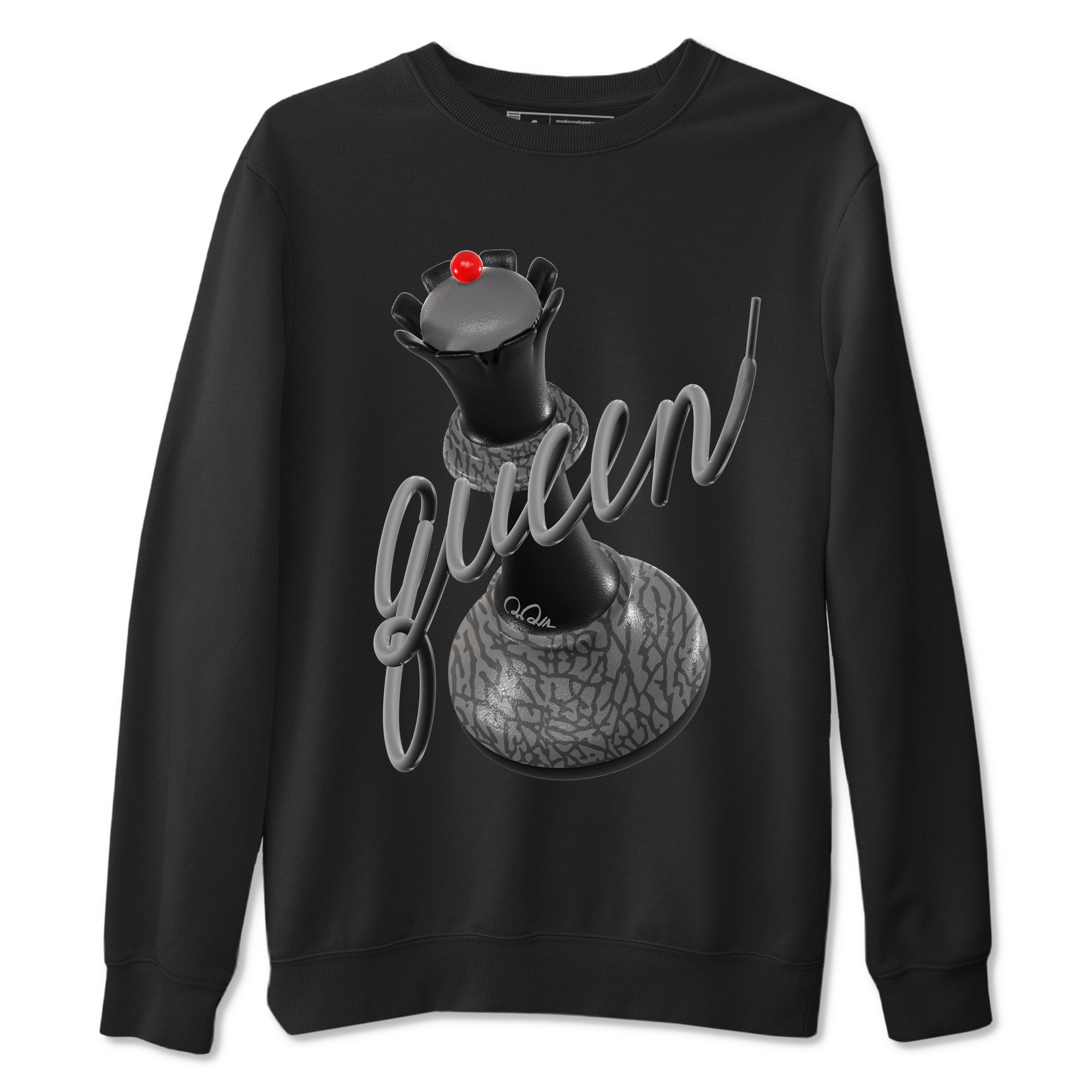 3s Black Cement shirts to match jordans 3D Queen sneaker match tees Air Jordan 3 Black Cement match shoes to clothes Drip Gear Zone unisex cotton Black 2 shirts