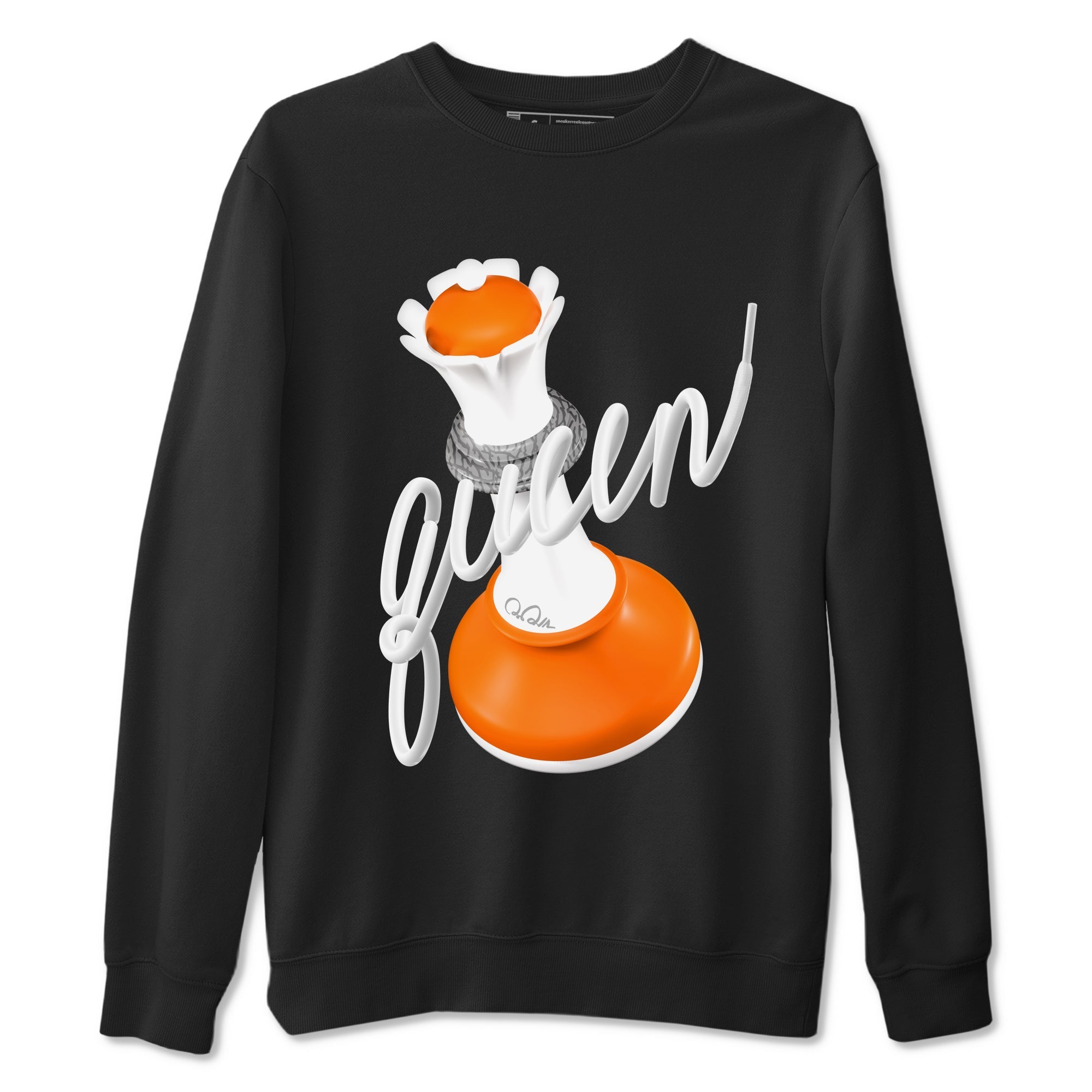 3s Georgia Peach shirt to match jordans 3D Queen sneaker tees Air Jordan 3 Georgia Peach Drip Gear Zone unisex cotton Black 2 crew neck shirt