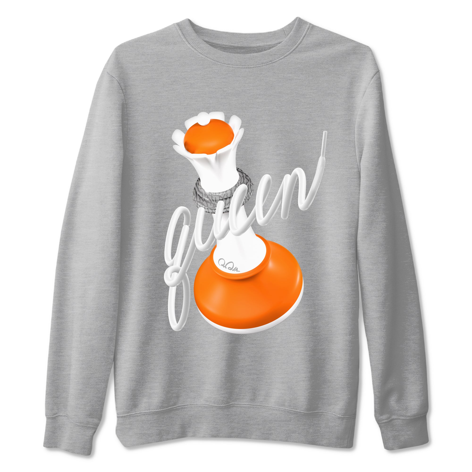 3s Georgia Peach shirt to match jordans 3D Queen sneaker tees Air Jordan 3 Georgia Peach Drip Gear Zone unisex cotton Heather Grey 2 crew neck shirt