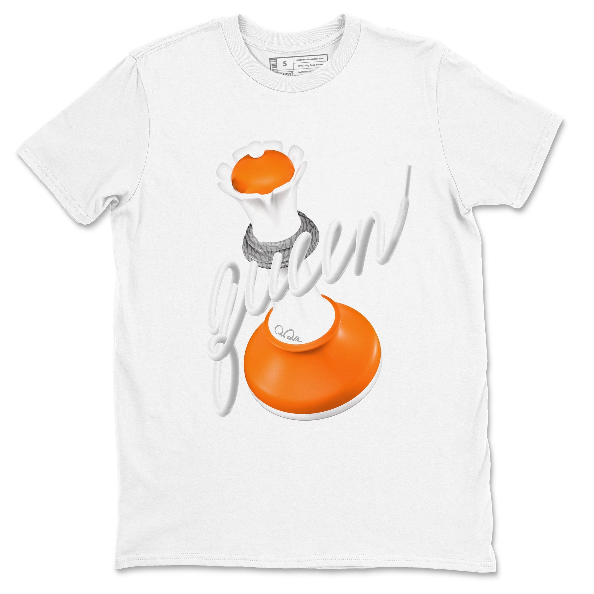 3s Georgia Peach shirt to match jordans 3D Queen sneaker tees Air Jordan 3 Georgia Peach Drip Gear Zone unisex cotton White 2 crew neck shirt