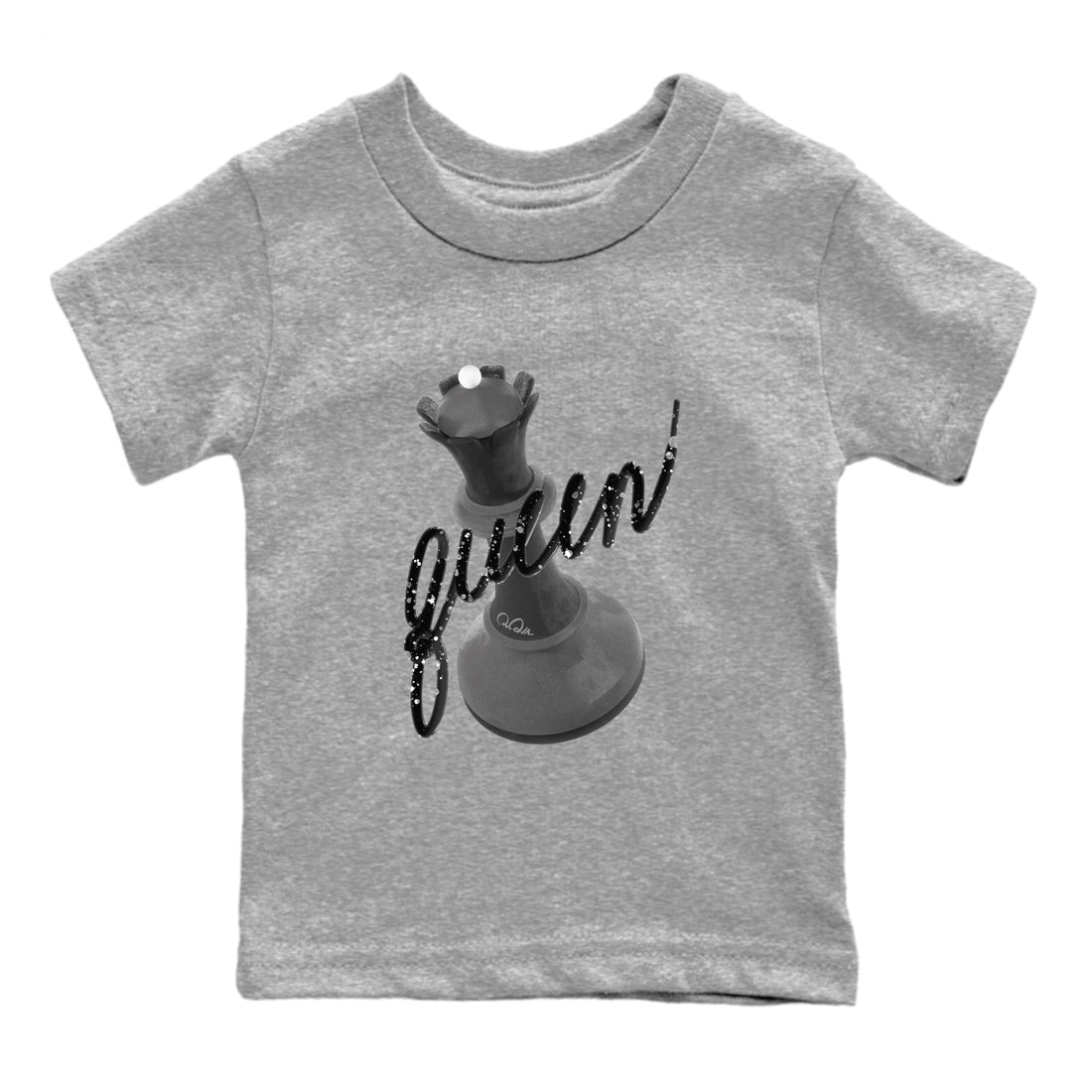 4s Fear shirts to match jordans 3D Queen sneaker match tees Air Jordan 4 Fear match shoes to clothes Drip Gear Zone Youth Baby Heather Grey 2 tee