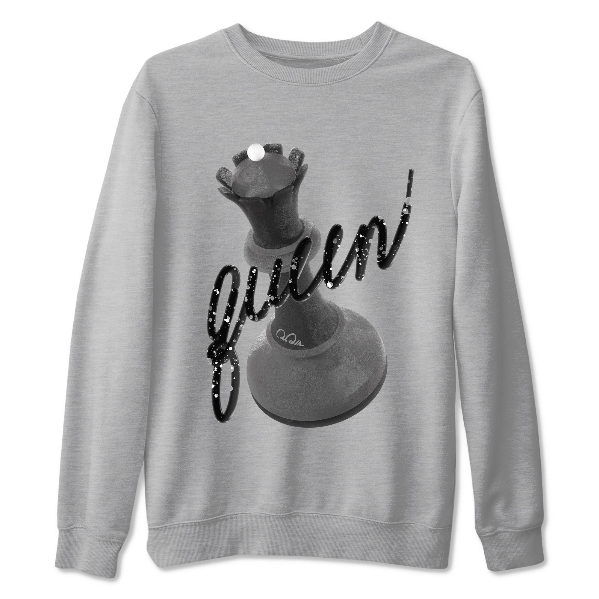 4s Fear shirts to match jordans 3D Queen sneaker match tees Air Jordan 4 Fear match shoes to clothes Drip Gear Zone unisex cotton Heather Grey 2 shirts