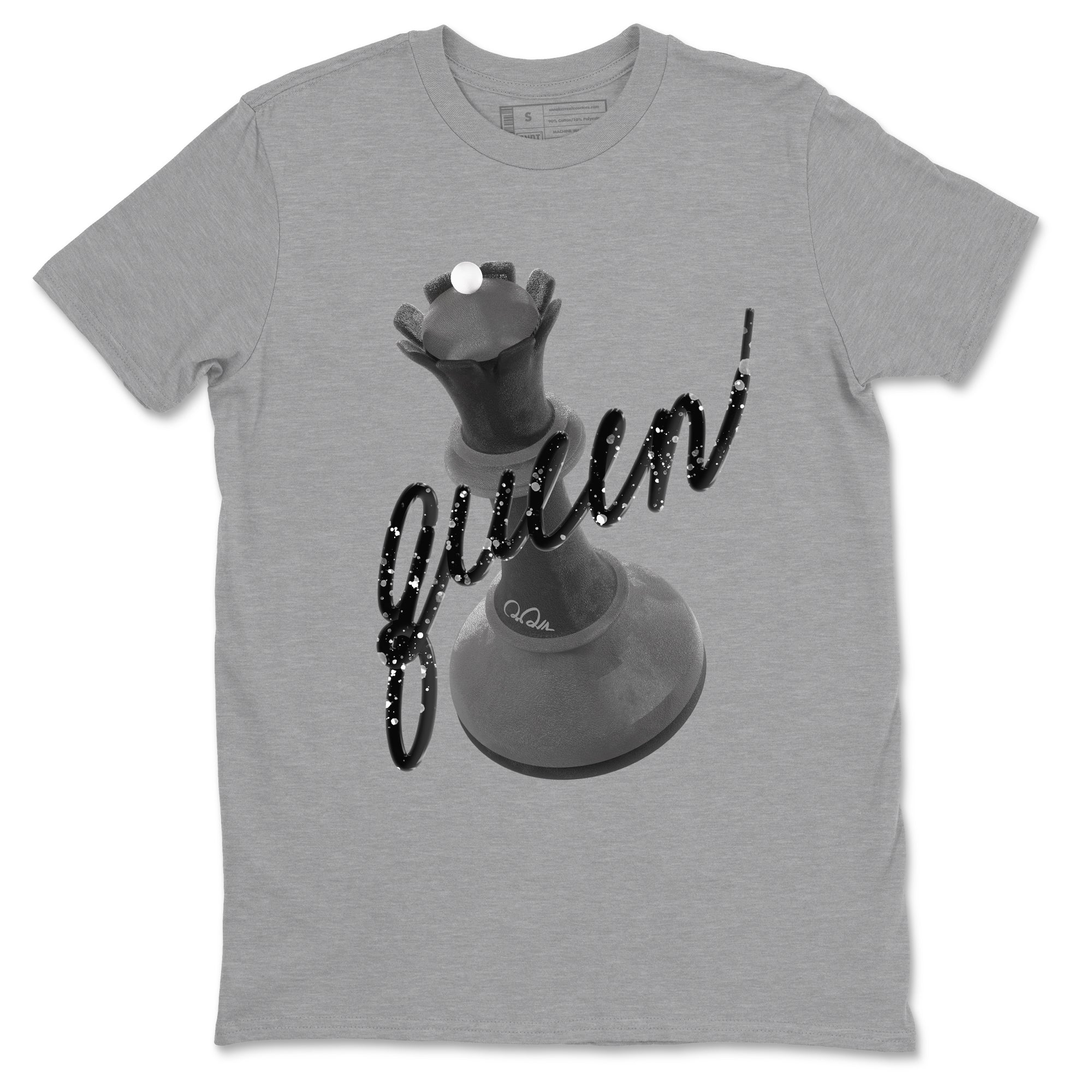 4s Fear shirts to match jordans 3D Queen sneaker match tees Air Jordan 4 Fear match shoes to clothes Drip Gear Zone unisex cotton Heather Grey 2 shirts