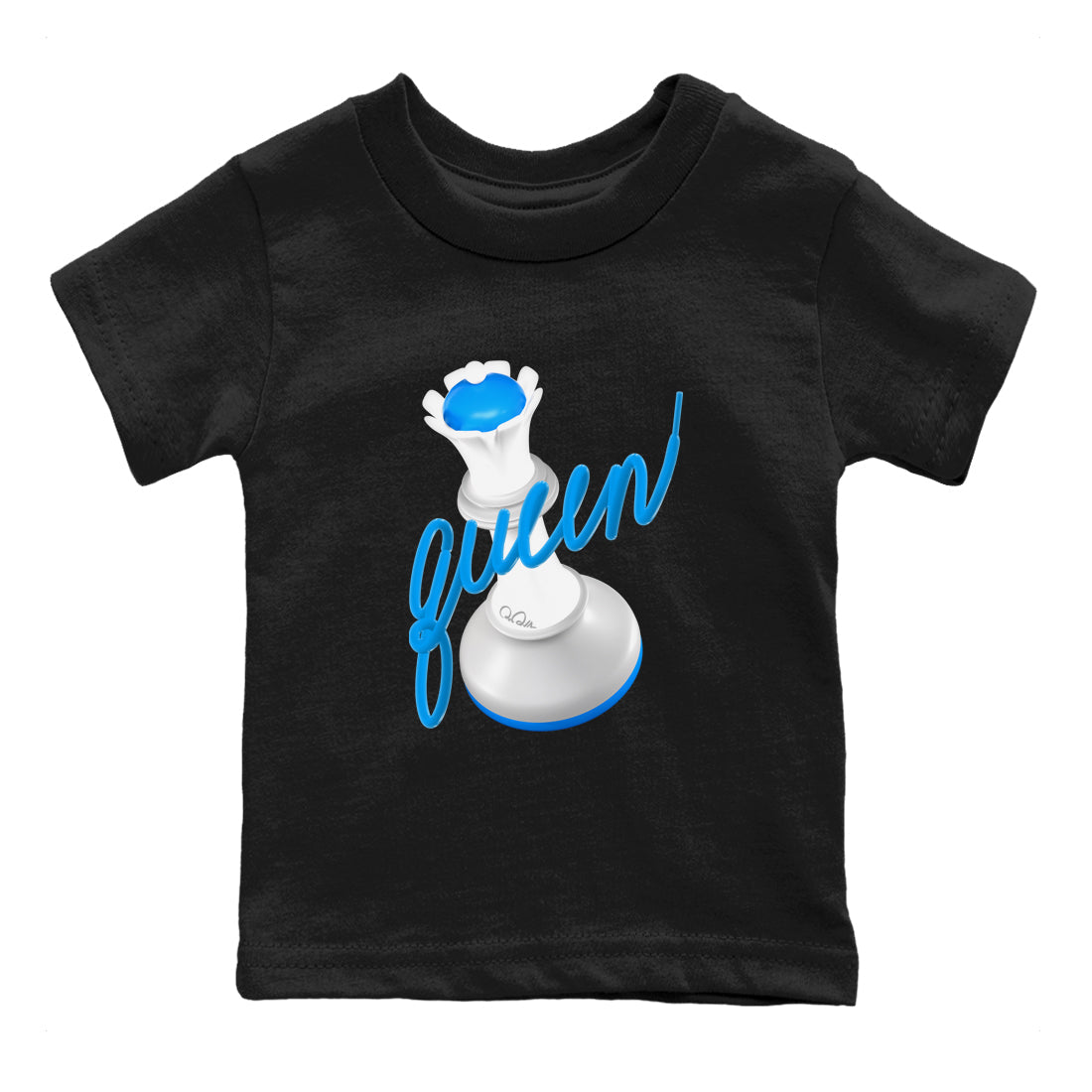 Air Jordan 4 Industrial Blue shirt to match jordans 3D Queen sneaker tees Air Jordan 4 Military Blue Drip Gear Zone baby toddler Black 2 cotton Shirt