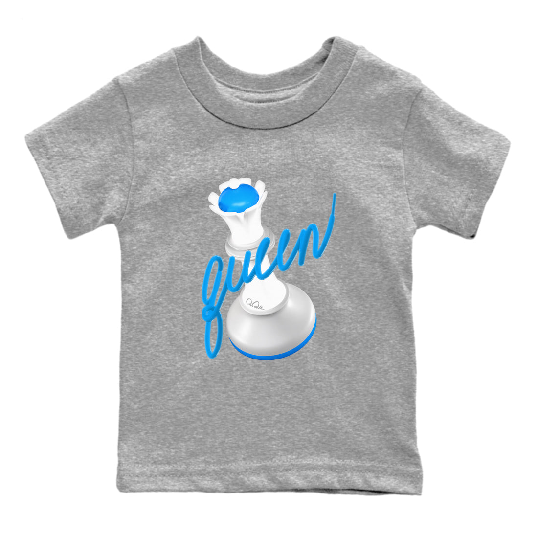 Air Jordan 4 Industrial Blue shirt to match jordans 3D Queen sneaker tees Air Jordan 4 Military Blue Drip Gear Zone baby toddler Heather Grey 2 cotton Shirt