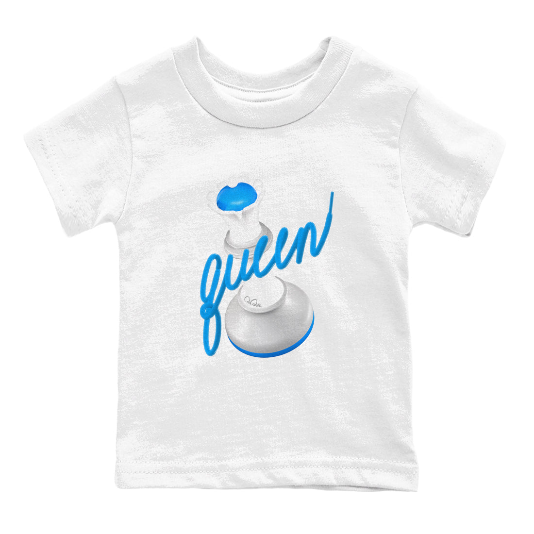 Air Jordan 4 Industrial Blue shirt to match jordans 3D Queen sneaker tees Air Jordan 4 Military Blue Drip Gear Zone baby toddler White 2 cotton Shirt