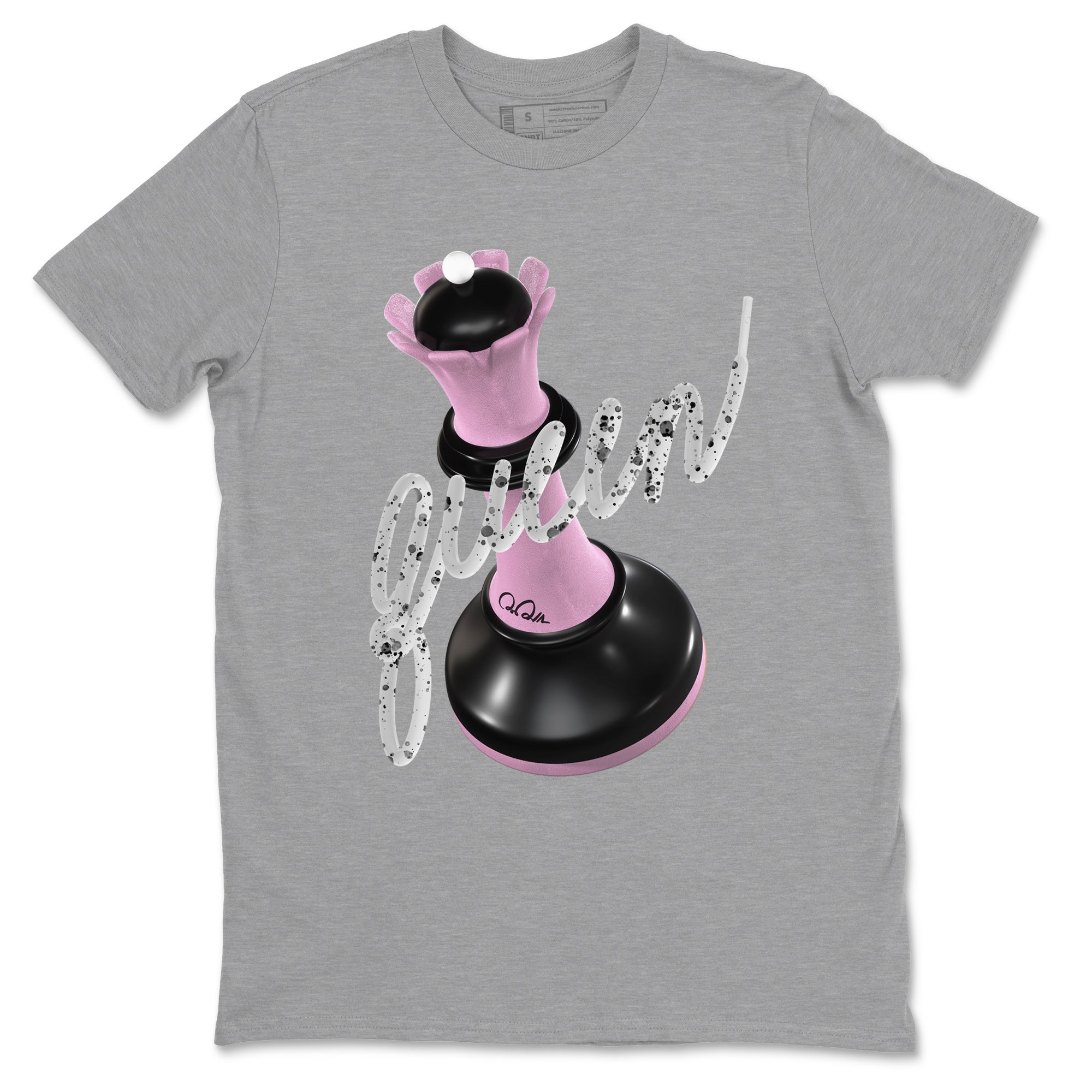 4s Retro Orchid shirts to match jordans 3D Queen sneaker match tees Air Jordan 4 WMNS Orchid match shoes to clothes Drip Gear Zone unisex cotton Heather Grey 2 shirts