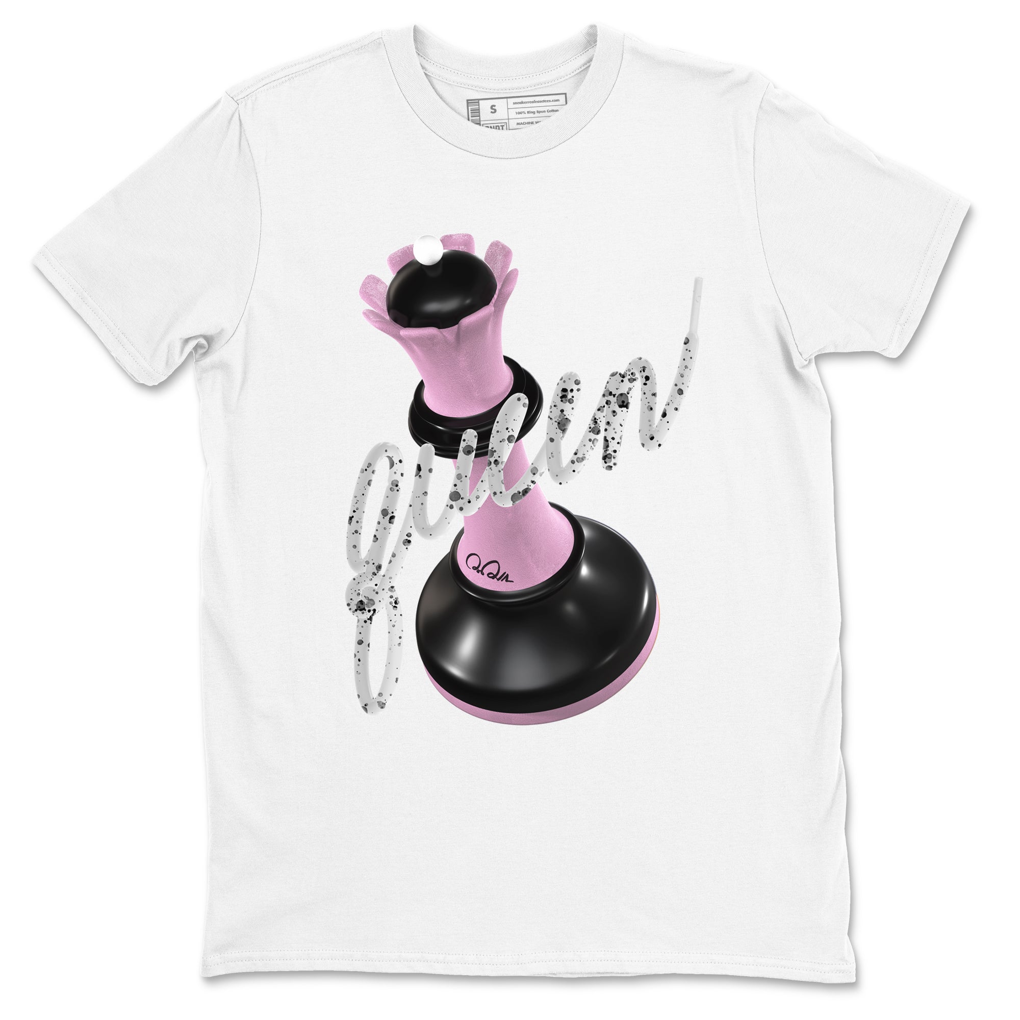 4s Retro Orchid shirts to match jordans 3D Queen sneaker match tees Air Jordan 4 WMNS Orchid match shoes to clothes Drip Gear Zone unisex cotton White 2 shirts