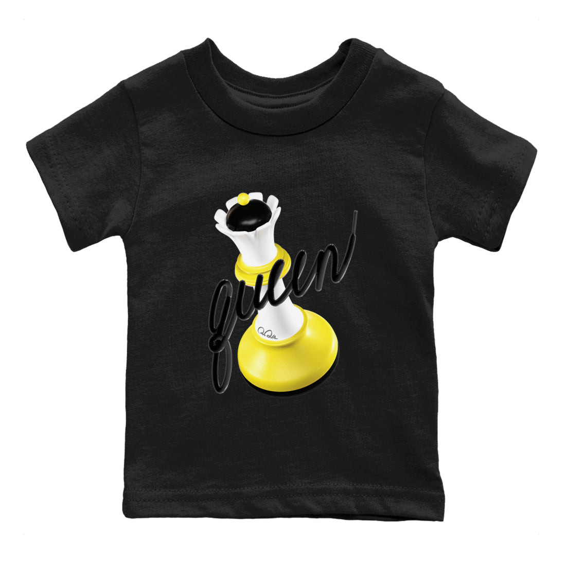 AJ4 Vivid Sulfur shirt to match jordans 3D Queen sneaker tees Air Jordan 4 Vivid Sulfur Drip Gear Zone baby toddler Black 2 cotton Shirt
