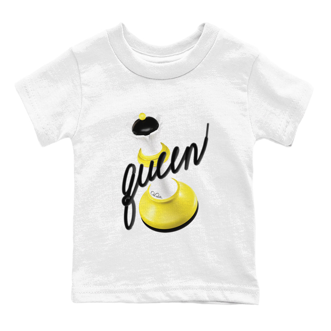 AJ4 Vivid Sulfur shirt to match jordans 3D Queen sneaker tees Air Jordan 4 Vivid Sulfur Drip Gear Zone baby toddler White 2 cotton Shirt
