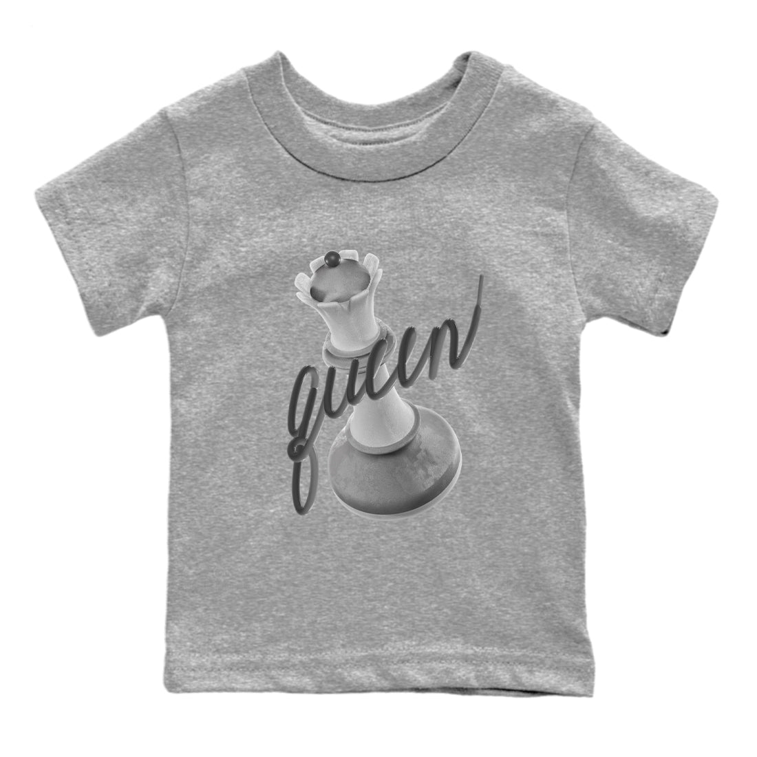 4s Wet Cement shirts to match jordans 3D Queen sneaker match tees Air Jordan 4 SE Wet Cement Drip Gear Zone Youth Baby Heather Grey 2 crew neck shirts